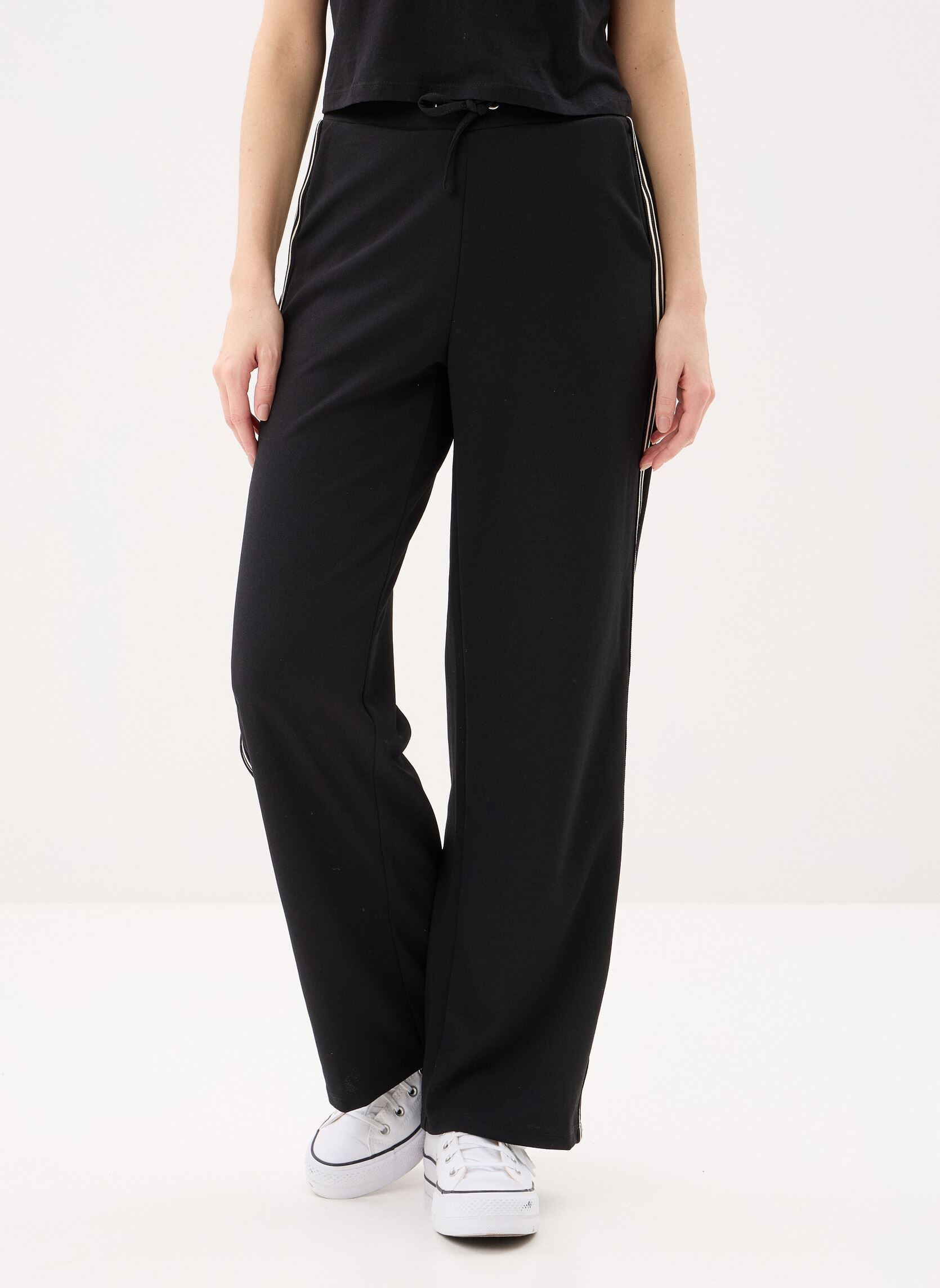 Wijde broeken PANTALON-CITY dames zwart MADE BY Wijde broeken PANTALON-CITY dames zwart JET BLACK