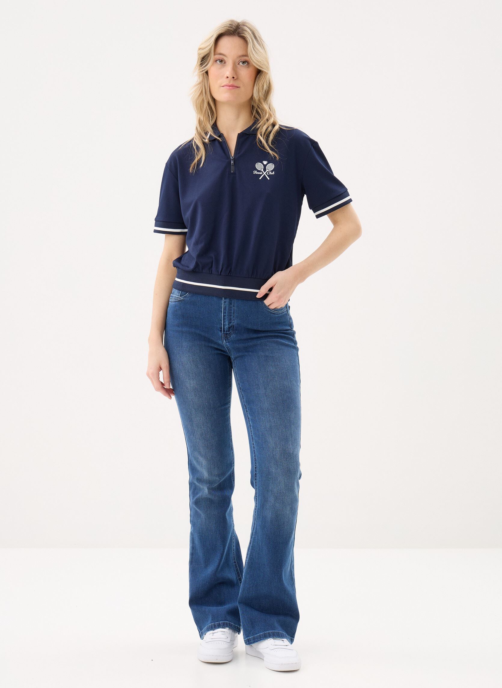 Polo a maniche corte TENNIS-POLO donna blu MADE BY Polo a maniche corte TENNIS-POLO donna blu NAVY BLAZER