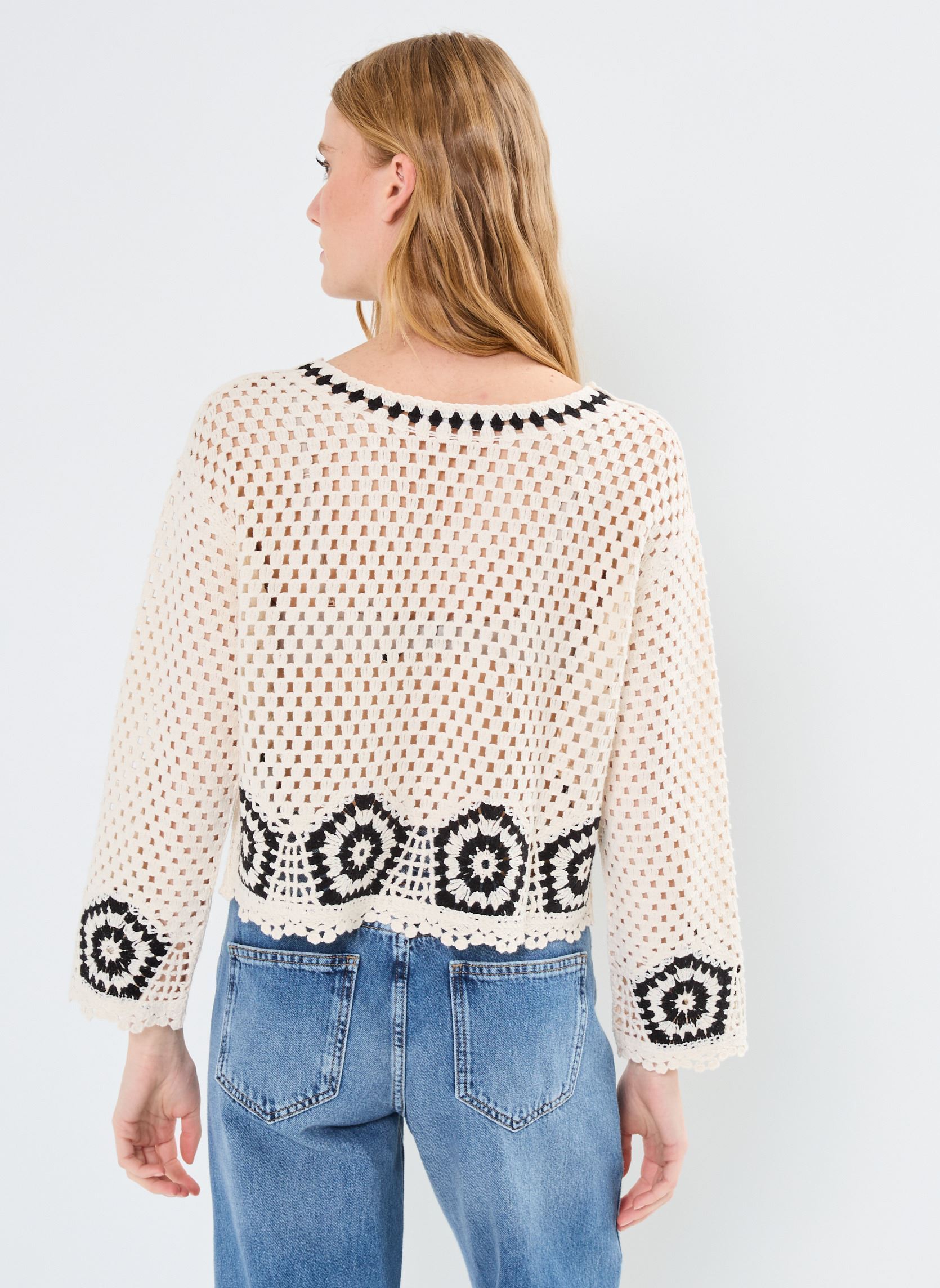 Pulls MACRAME femme beige MADE BY Pulls MACRAME femme beige Oat Milk