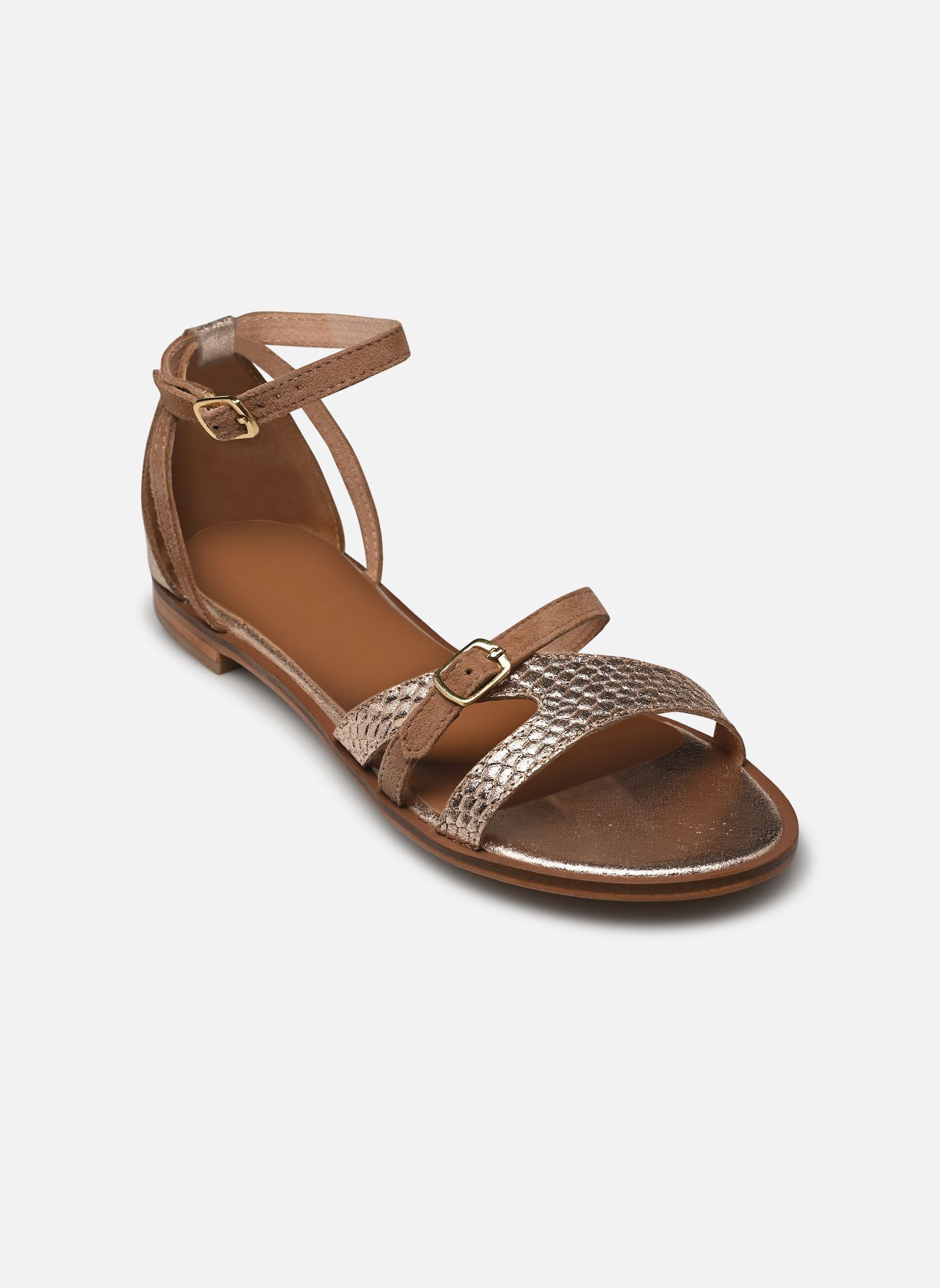 Sandales plates Il 2122 femme multicolore L'Atelier Tropézien Sandales plates Il 2122 femme multicolore GOLD/TAN