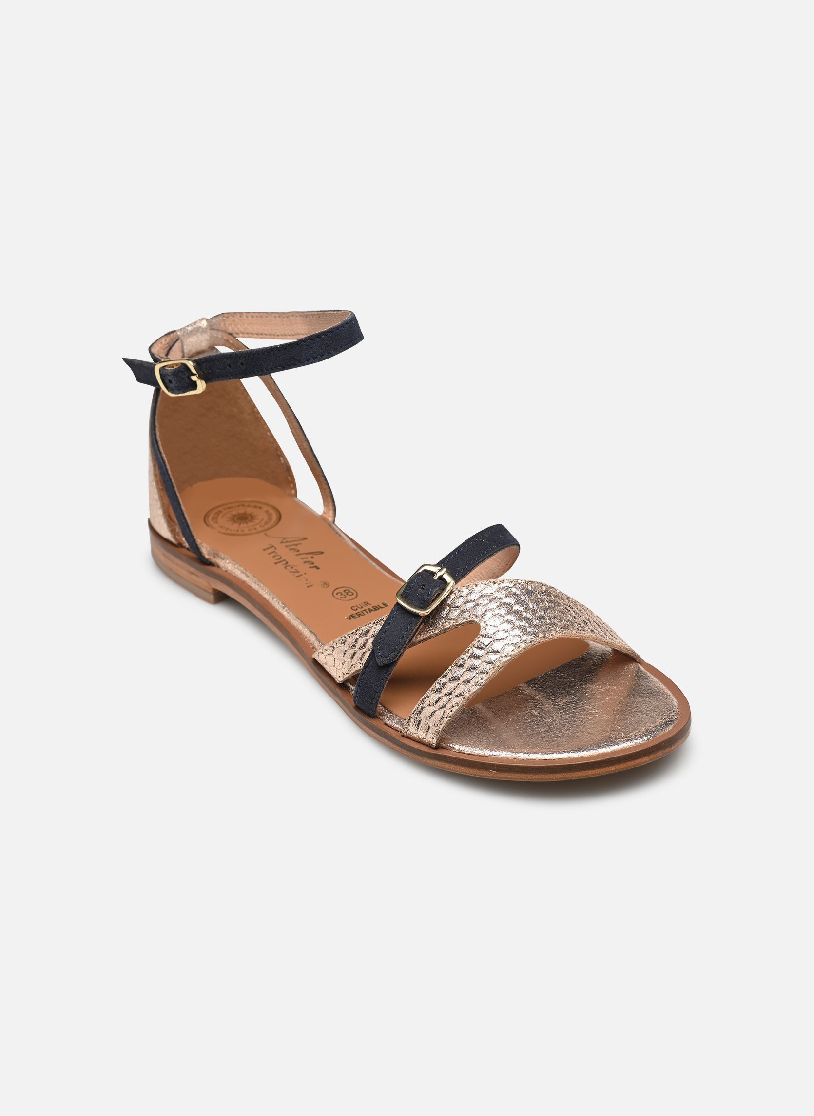 Sandali piatti Il 2122 donna multicolore L'Atelier Tropézien Sandali piatti Il 2122 donna multicolore GOLD/BLUE