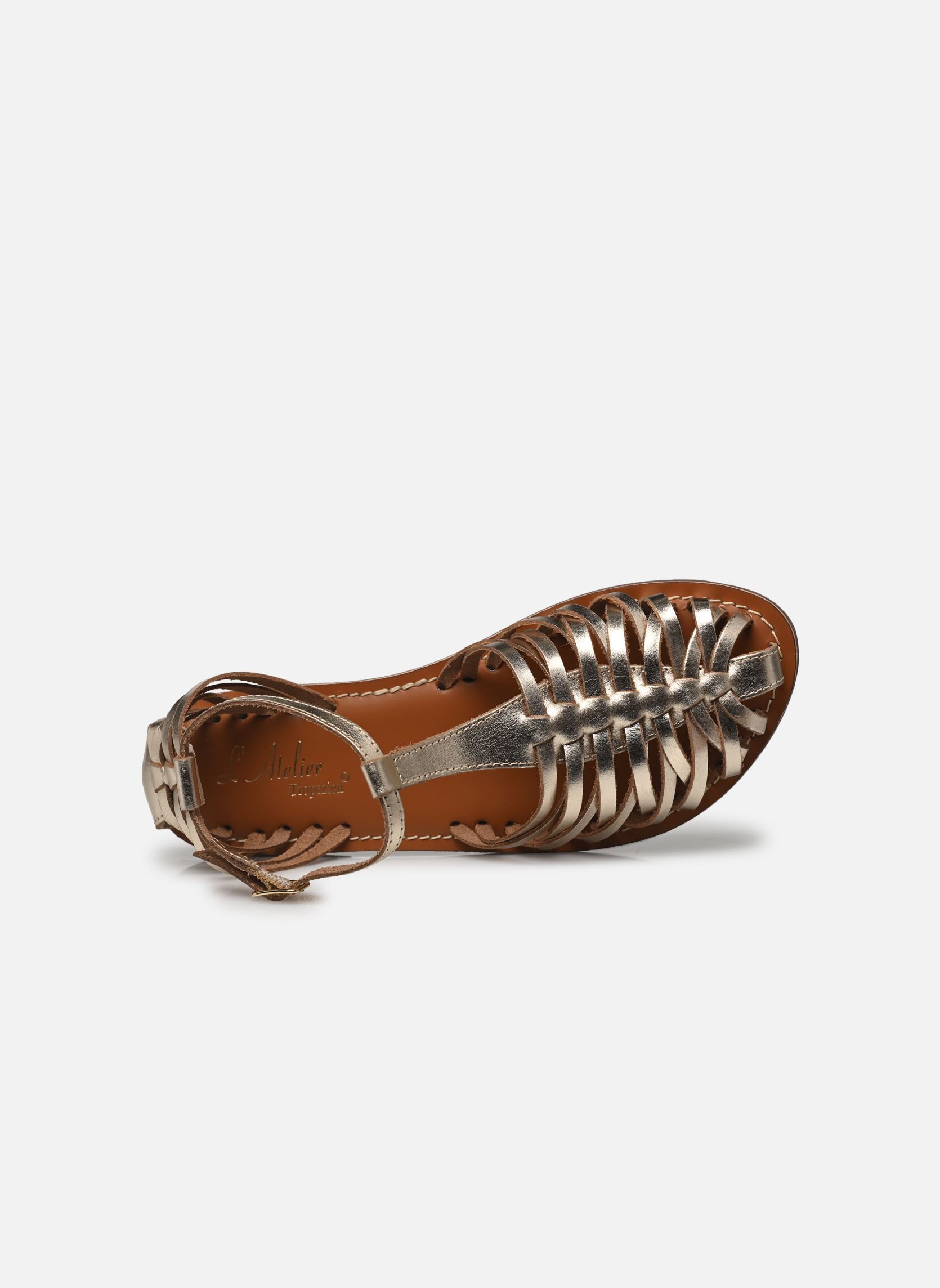 Sandalias planas Paquita mujer oro y bronce L'Atelier Tropézien Sandalias planas Paquita mujer oro y bronce GOLD