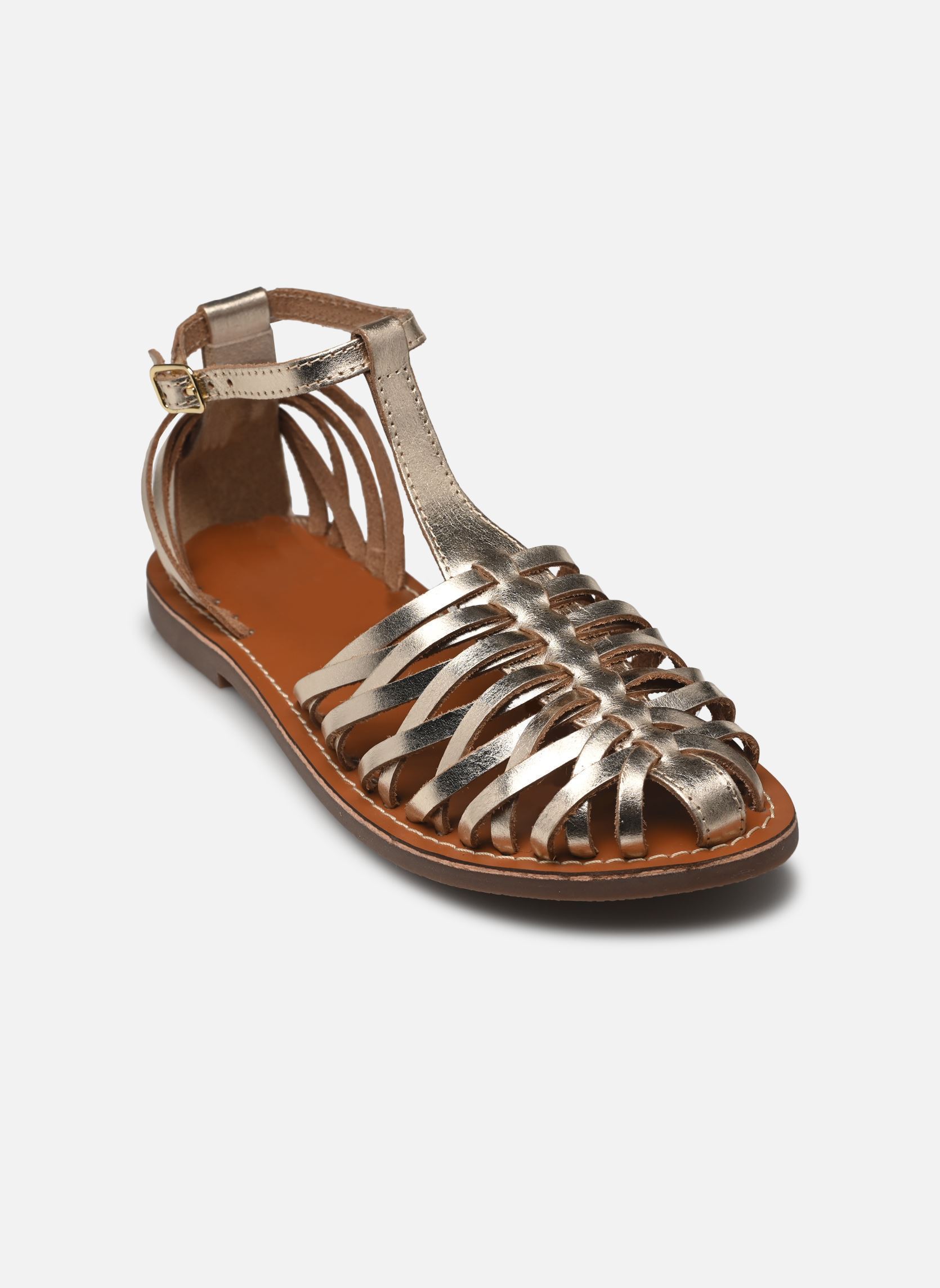 Sandalias planas Paquita mujer oro y bronce L'Atelier Tropézien Sandalias planas Paquita mujer oro y bronce GOLD