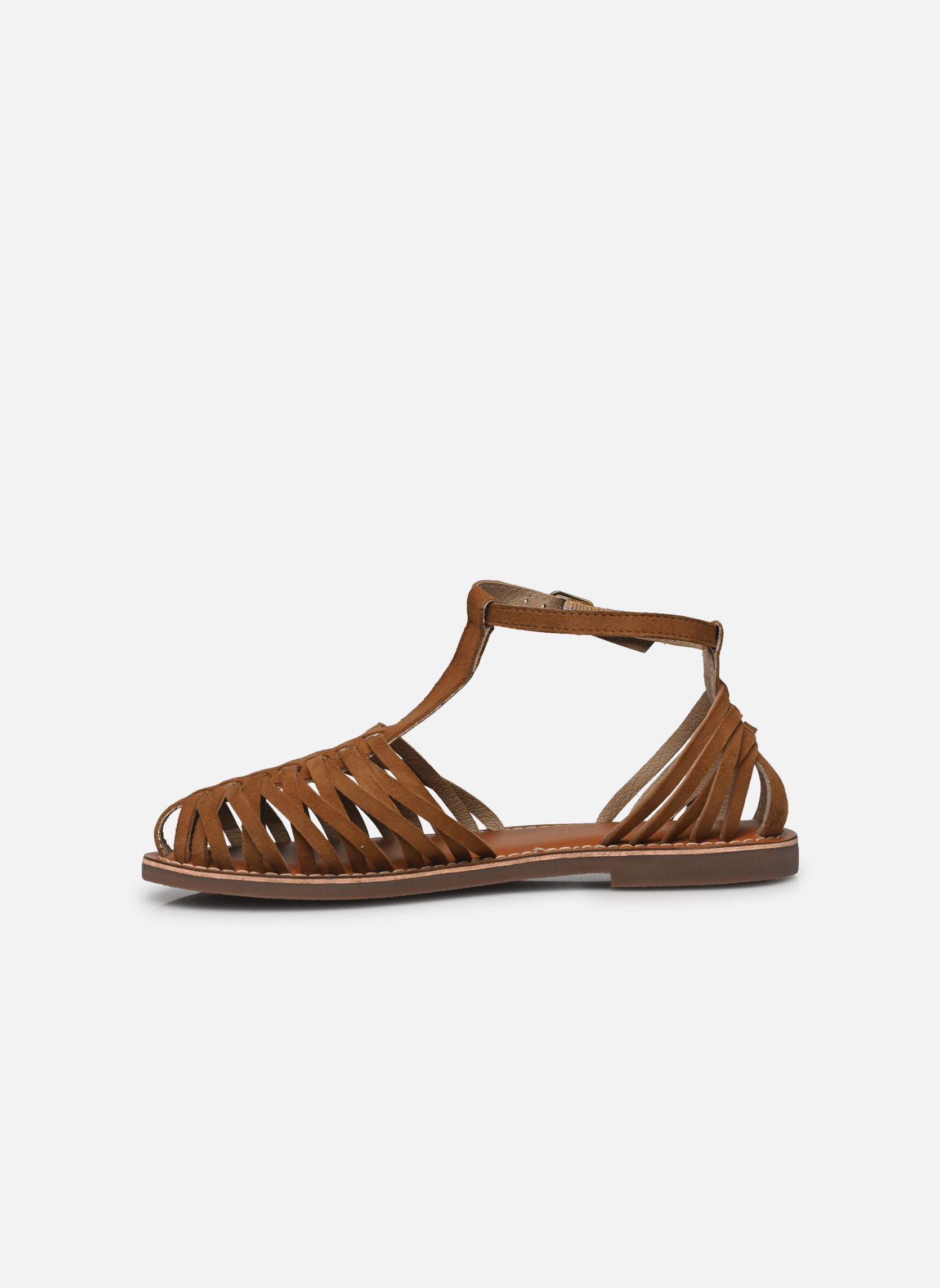 Flache Sandalen Paquita damen braun L'Atelier Tropézien Flache Sandalen Paquita damen braun TAN