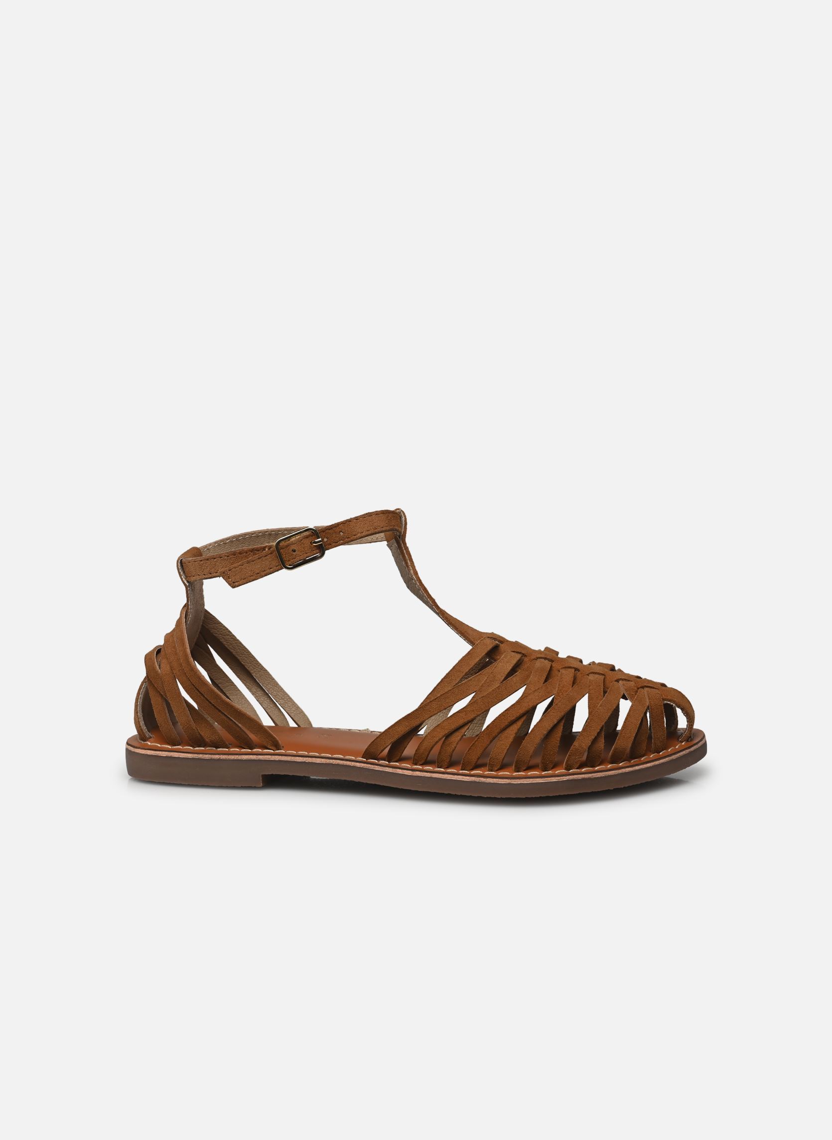Flache Sandalen Paquita damen braun L'Atelier Tropézien Flache Sandalen Paquita damen braun TAN