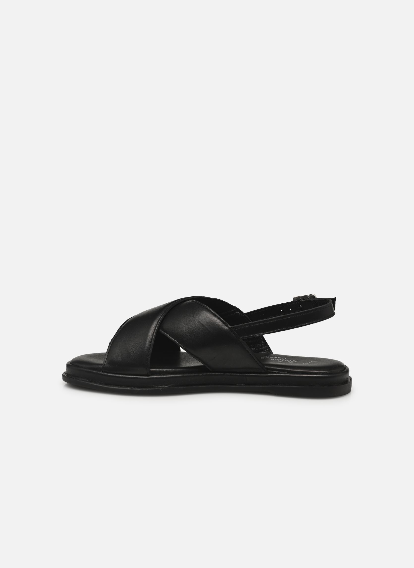 Platte sandalen Sh 1309 dames zwart L'Atelier Tropézien Platte sandalen Sh 1309 dames zwart BLACK