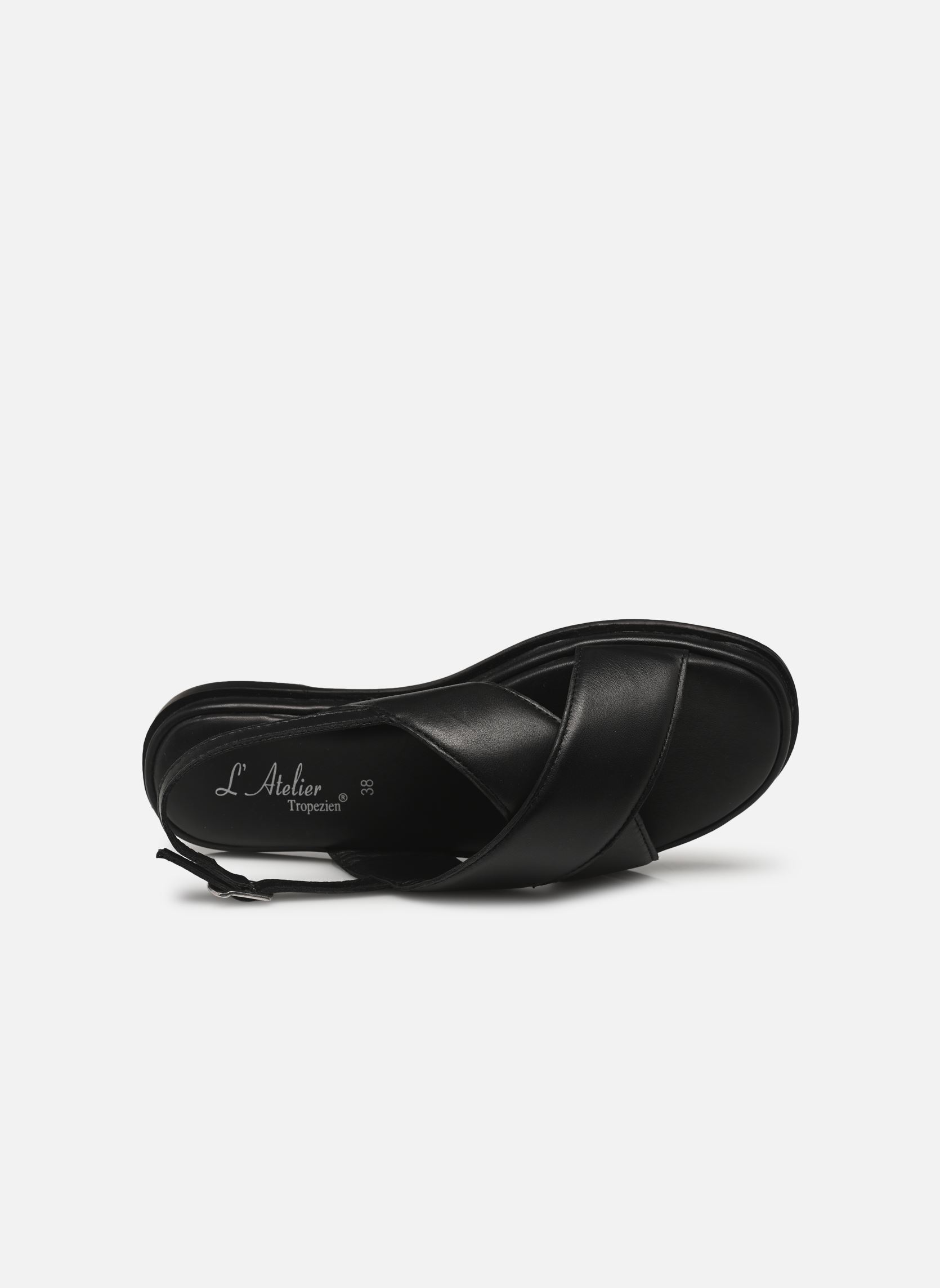 Platte sandalen Sh 1309 dames zwart L'Atelier Tropézien Platte sandalen Sh 1309 dames zwart BLACK