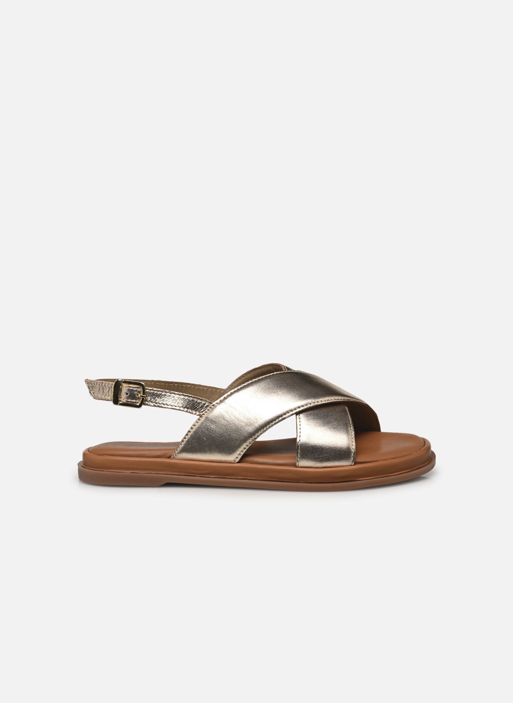 Platte sandalen Sh 1309 dames goud en brons L'Atelier Tropézien Platte sandalen Sh 1309 dames goud en brons GOLD