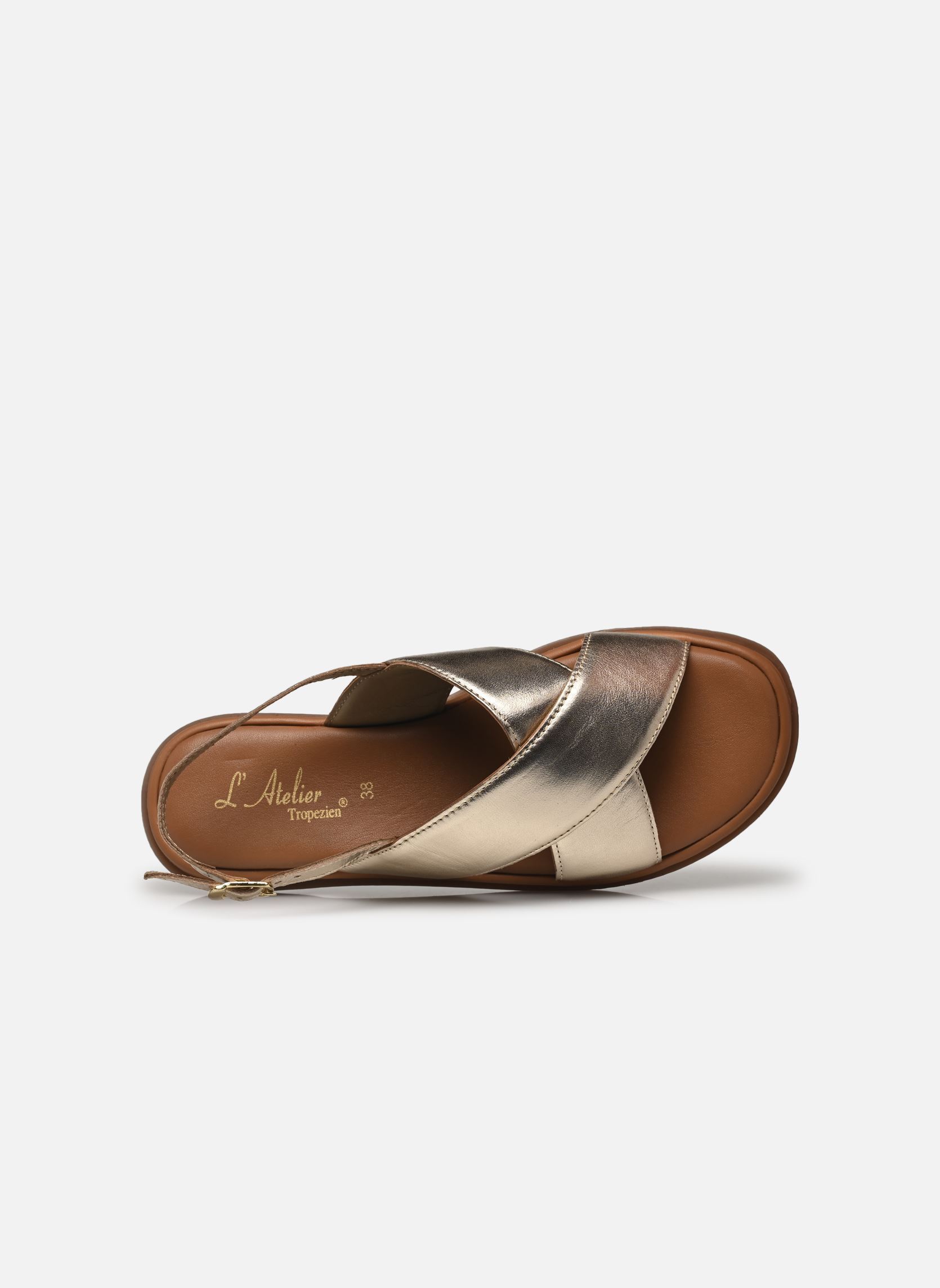 Platte sandalen Sh 1309 dames goud en brons L'Atelier Tropézien Platte sandalen Sh 1309 dames goud en brons GOLD