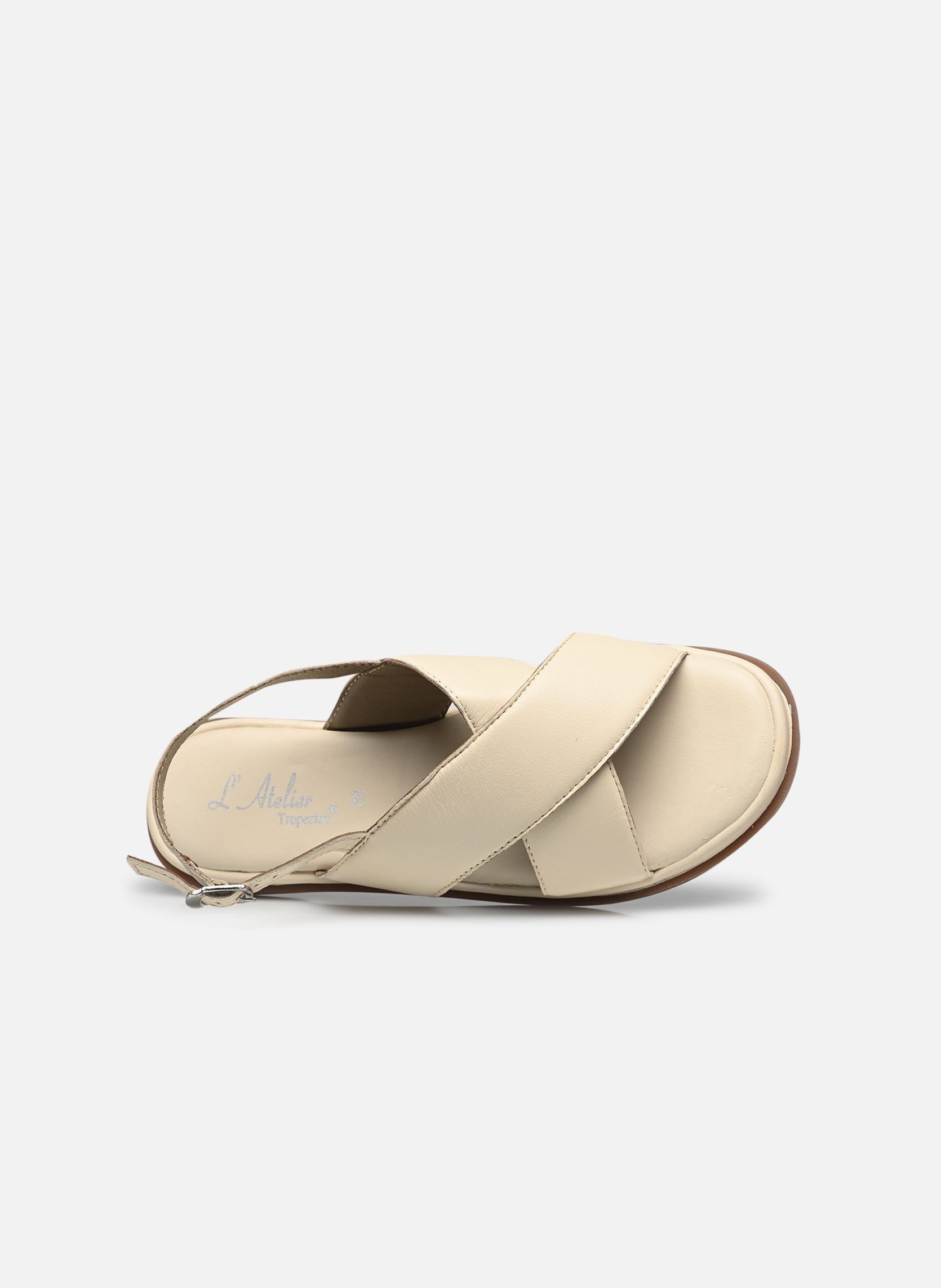 Platte sandalen Sh 1309 dames wit L'Atelier Tropézien Platte sandalen Sh 1309 dames wit OFF WHITE