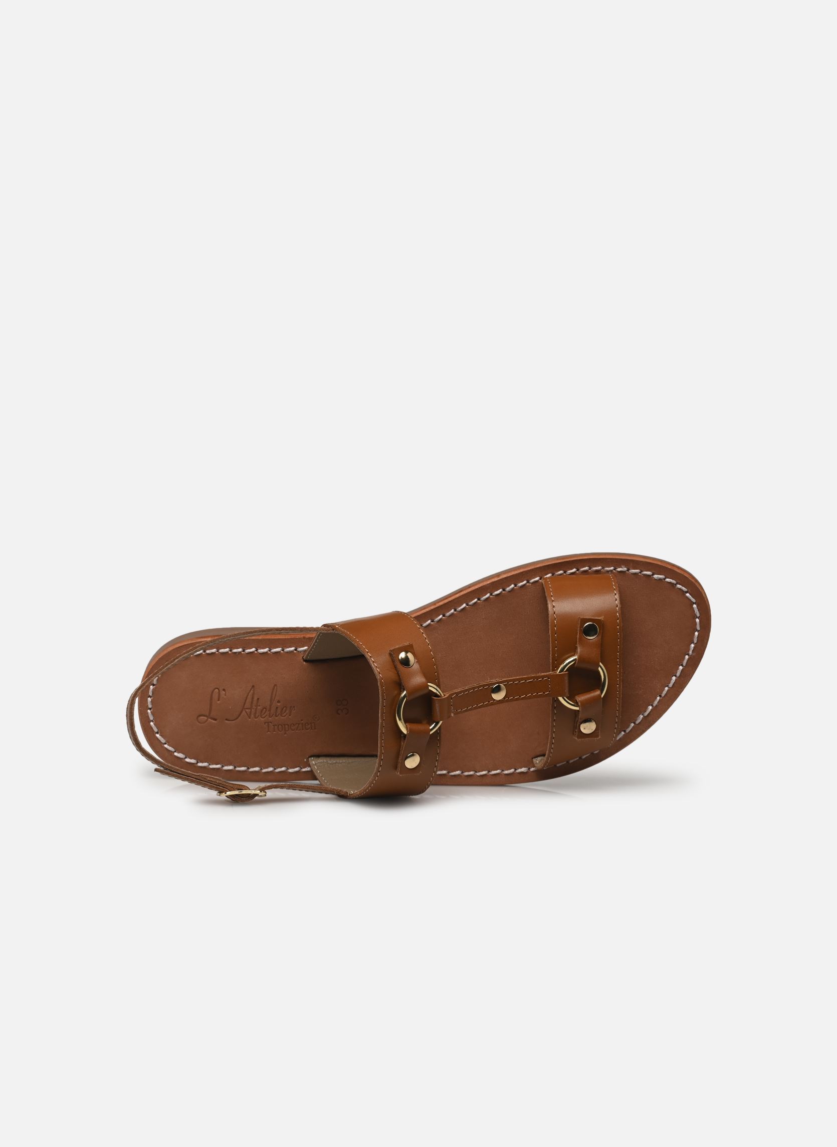 Flache Sandalen Sh 2300 damen braun L'Atelier Tropézien Flache Sandalen Sh 2300 damen braun TAN