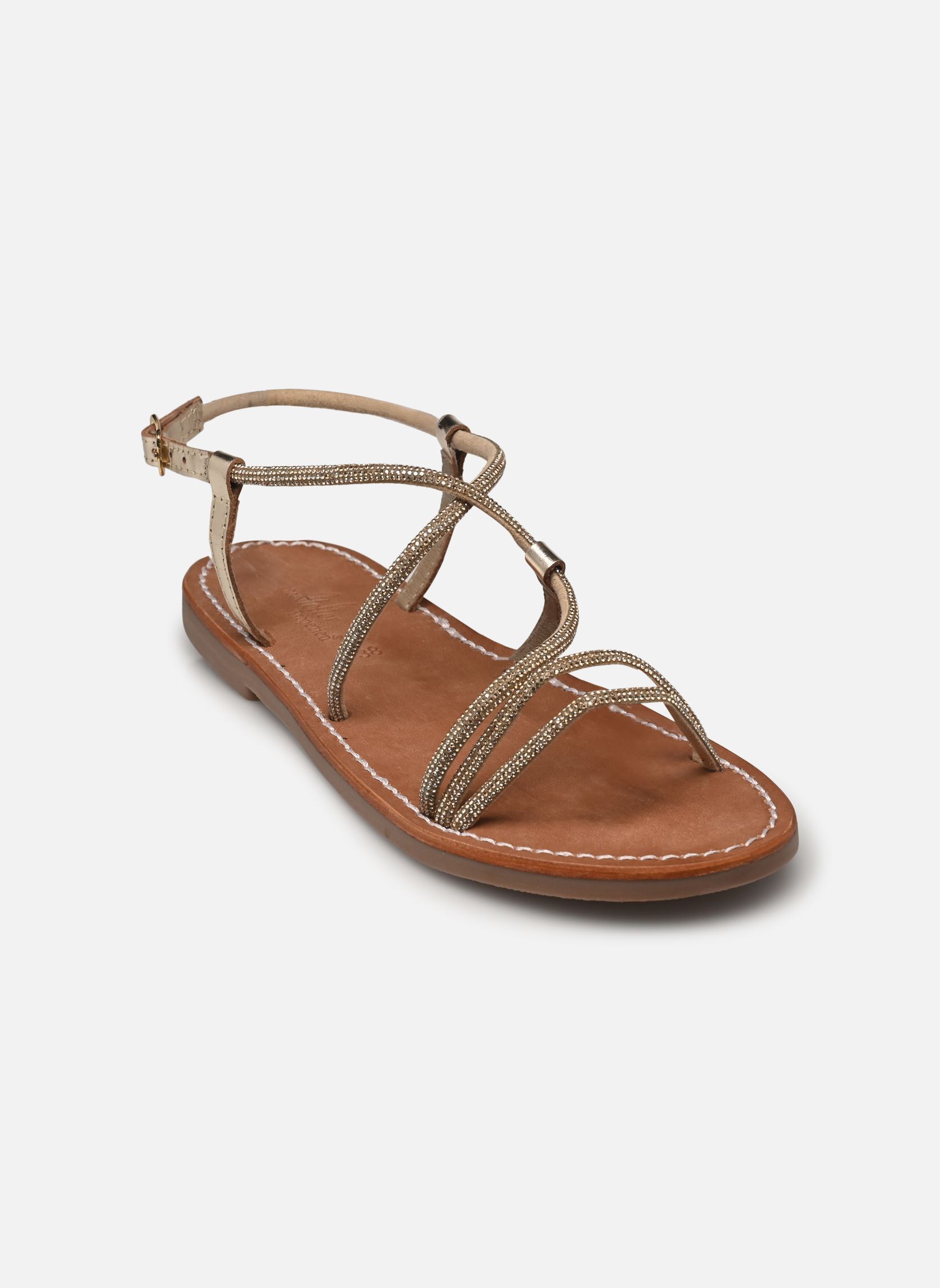 Sandales plates Sh 2301 femme or et bronze L'Atelier Tropézien Sandales plates Sh 2301 femme or et bronze GOLD