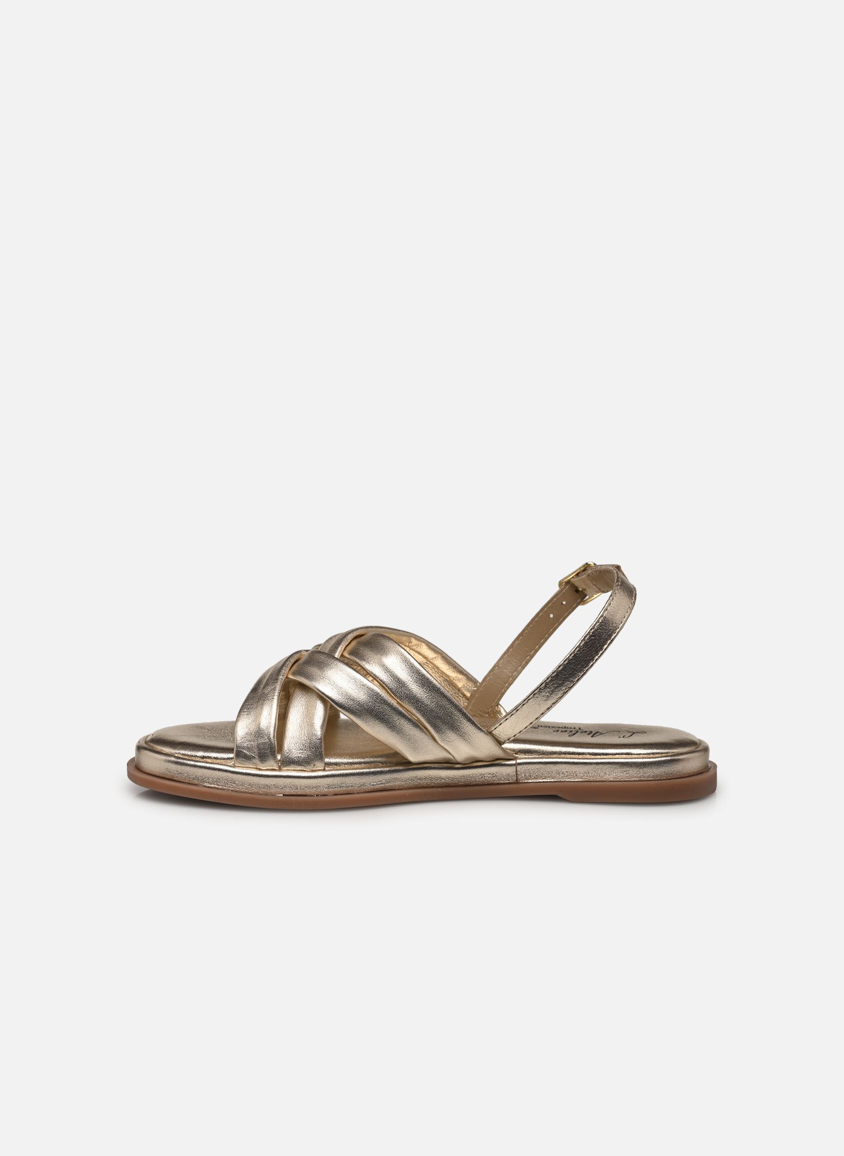 Platte sandalen Sh 2316 dames goud en brons L'Atelier Tropézien Platte sandalen Sh 2316 dames goud en brons GOLD