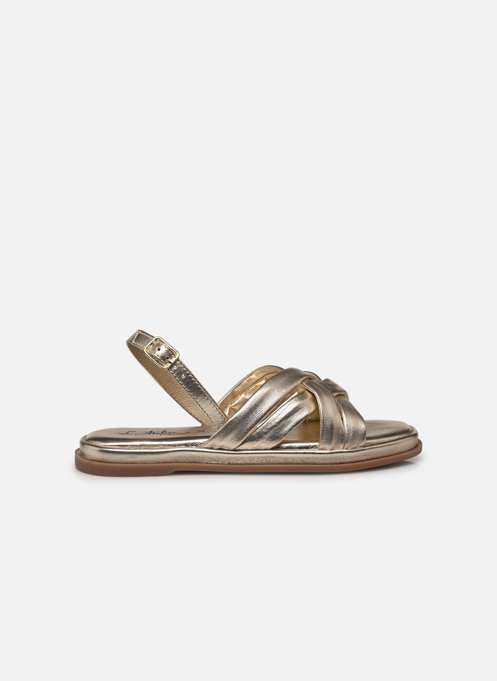 Platte sandalen Sh 2316 dames goud en brons L'Atelier Tropézien Platte sandalen Sh 2316 dames goud en brons GOLD