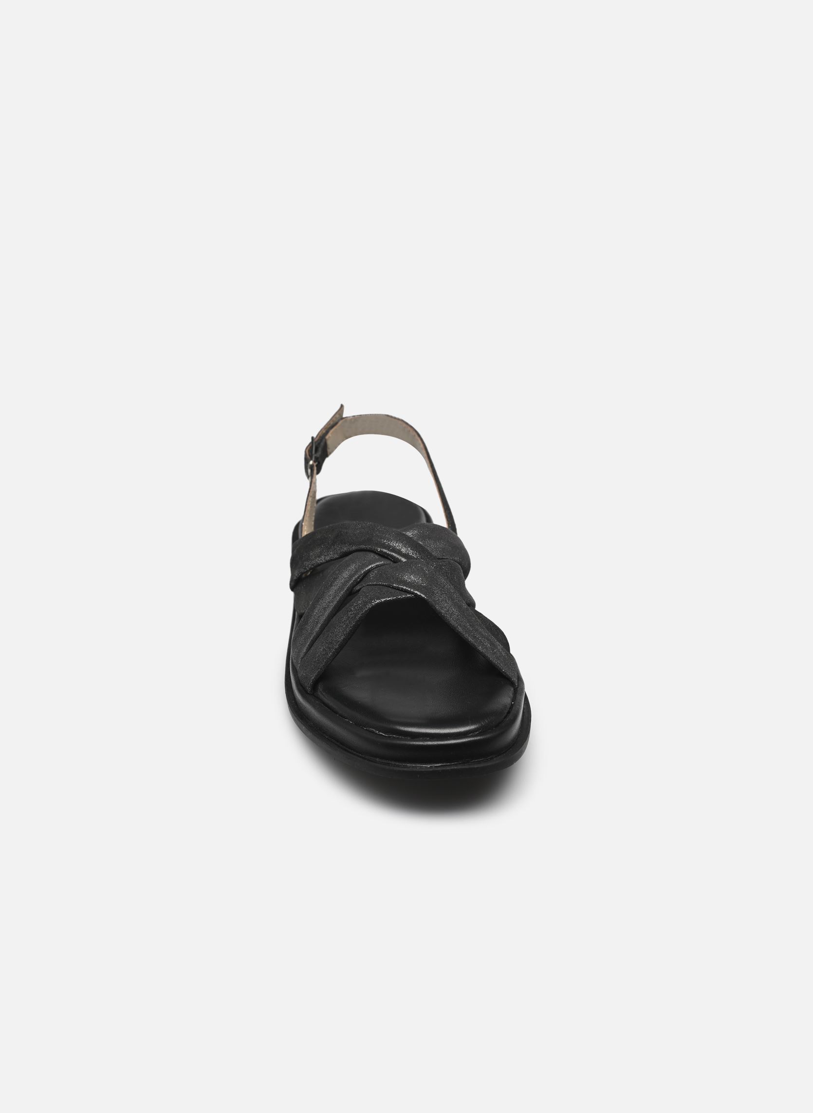 Sandales plates Sh 2316 femme argent L'Atelier Tropézien Sandales plates Sh 2316 femme argent BLACK SHIMMER