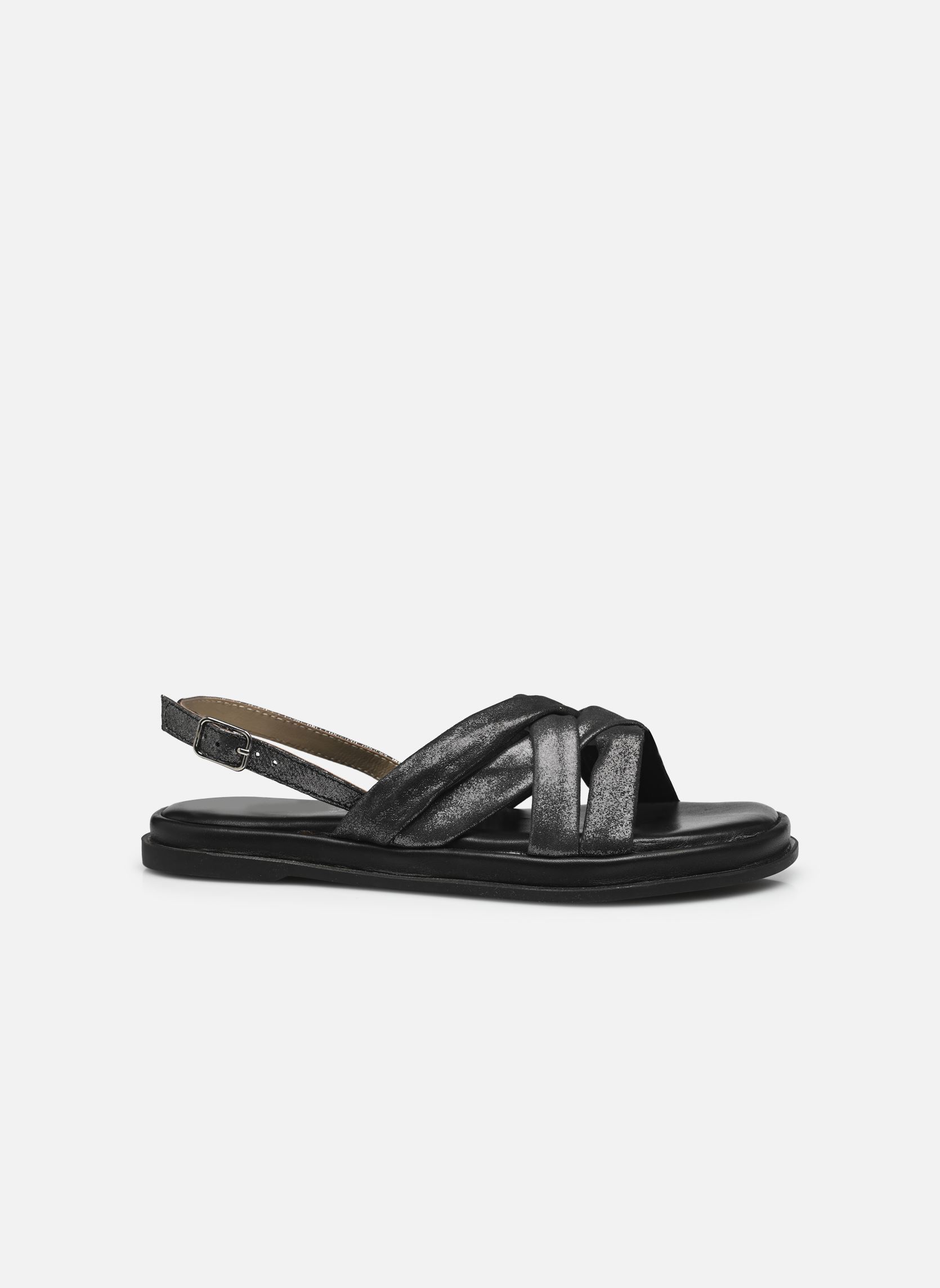 Sandales plates Sh 2316 femme argent L'Atelier Tropézien Sandales plates Sh 2316 femme argent BLACK SHIMMER
