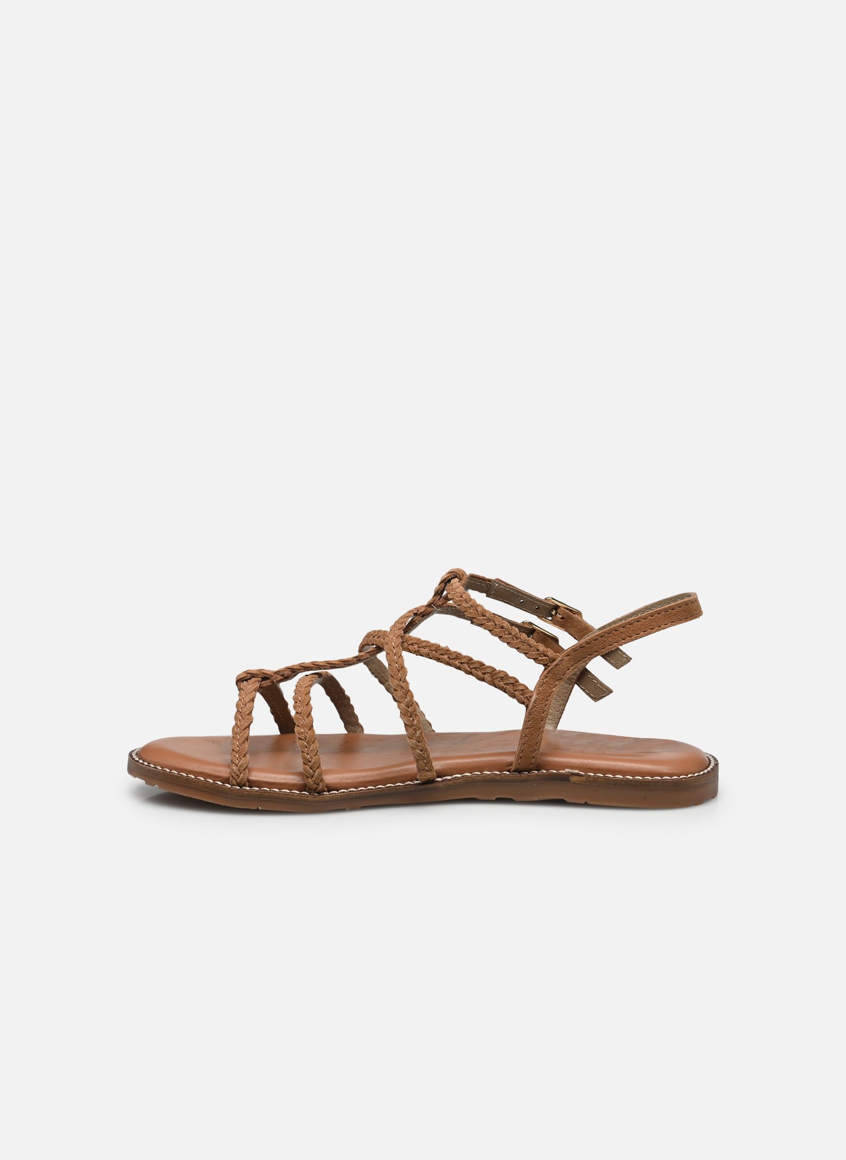 Sandales plates Sh 2318 femme marron L'Atelier Tropézien Sandales plates Sh 2318 femme marron TAN SUEDE