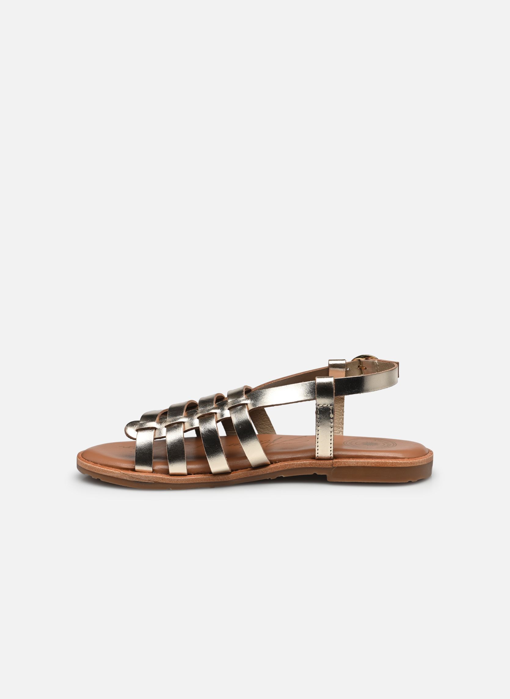 Platte sandalen Sh 2331 dames goud en brons L'Atelier Tropézien Platte sandalen Sh 2331 dames goud en brons GOLD