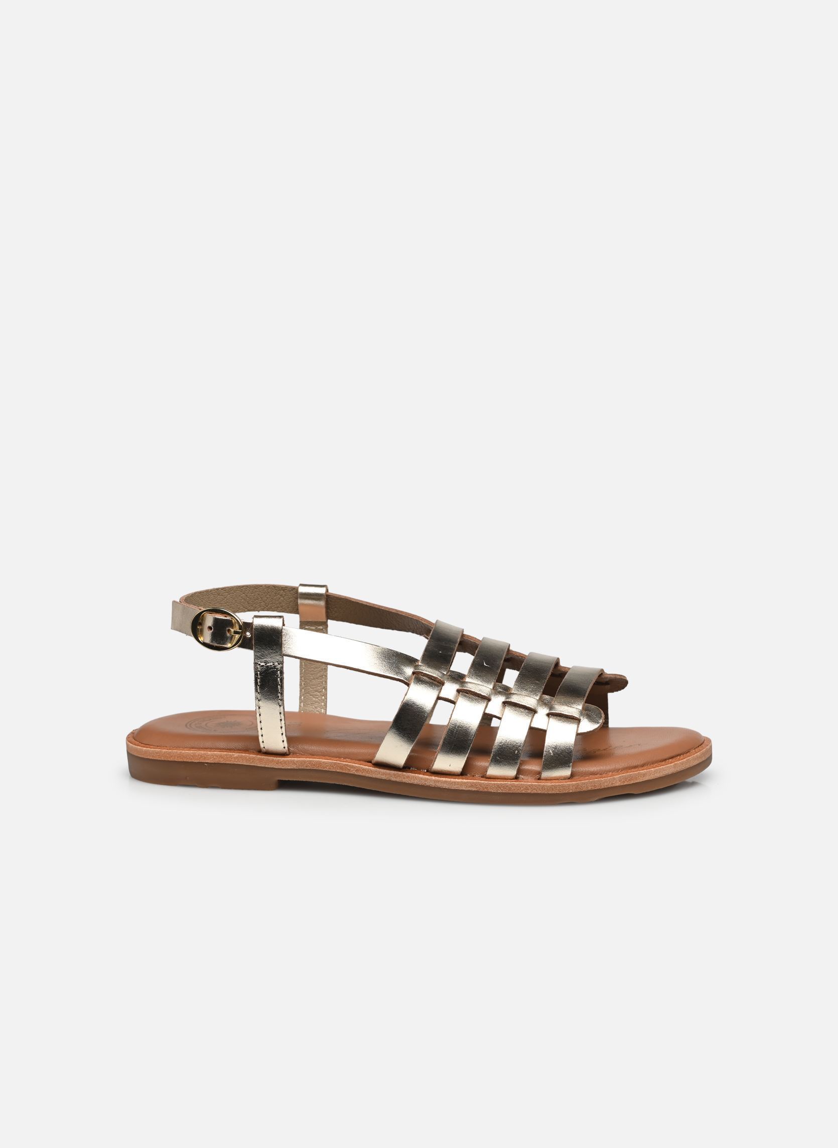 Platte sandalen Sh 2331 dames goud en brons L'Atelier Tropézien Platte sandalen Sh 2331 dames goud en brons GOLD