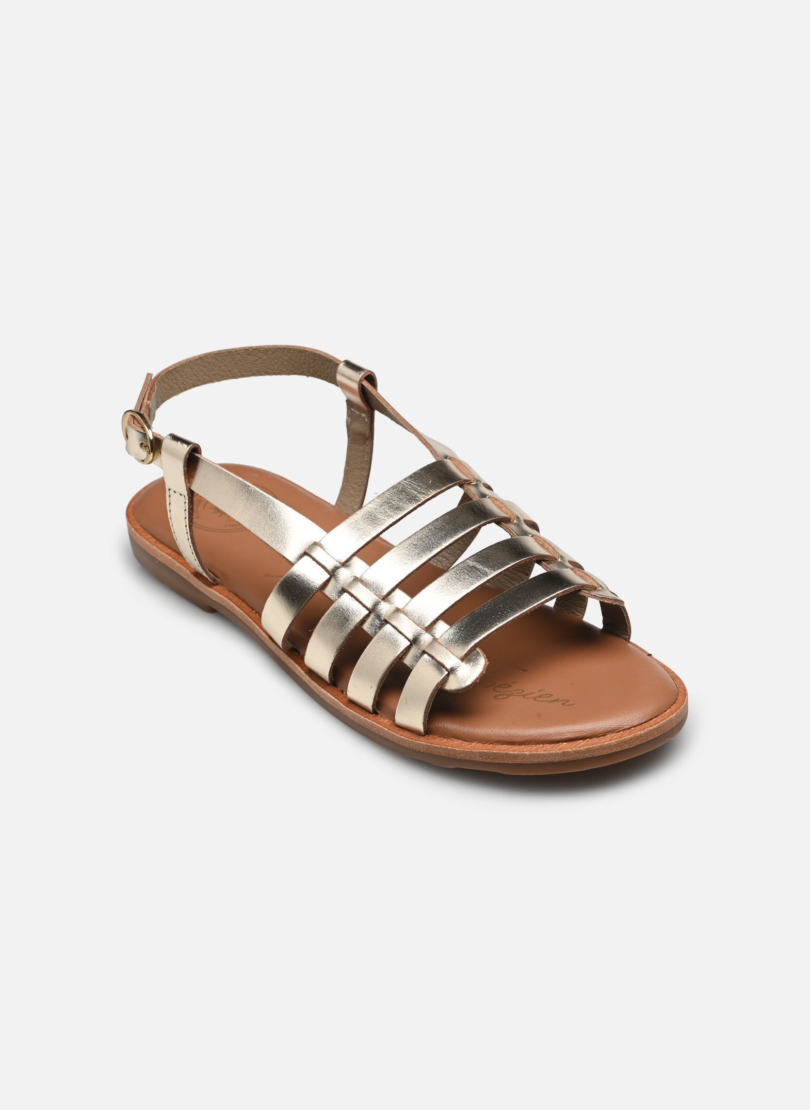 Platte sandalen Sh 2331 dames goud en brons L'Atelier Tropézien Platte sandalen Sh 2331 dames goud en brons GOLD