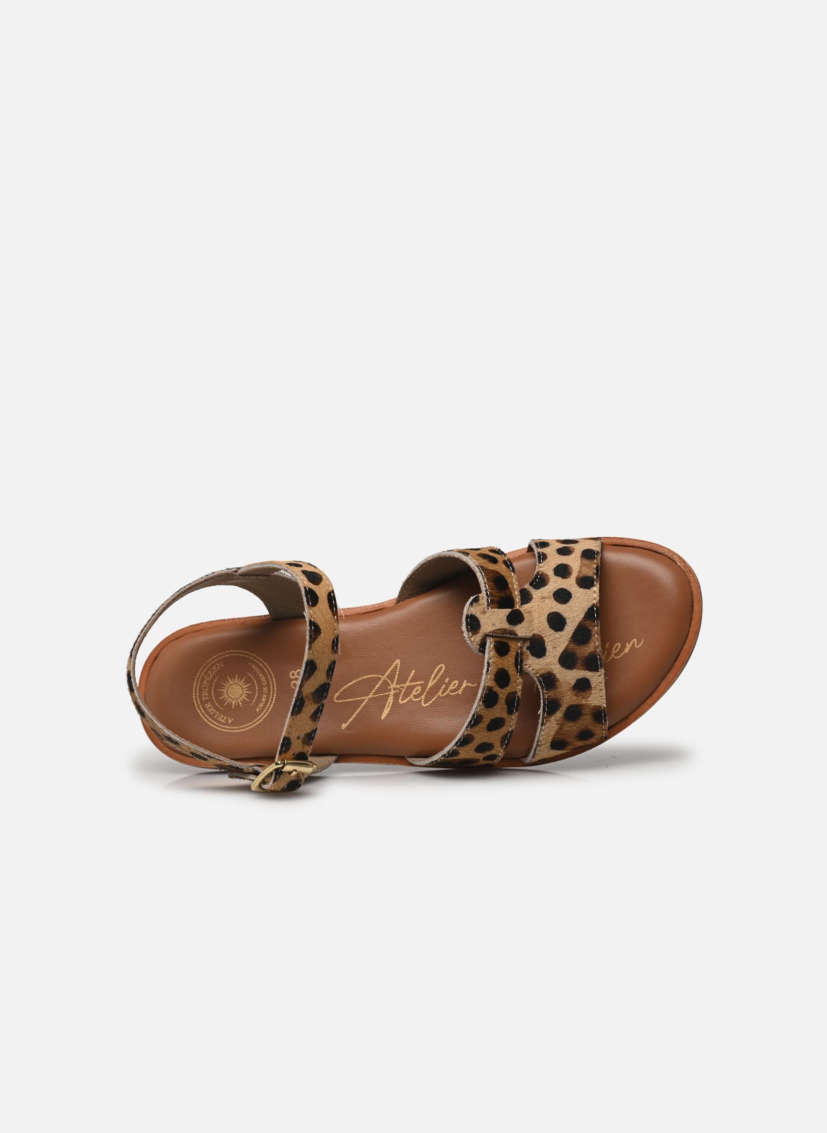 Sandalias planas Sh 2335 mujer marrón L'Atelier Tropézien Sandalias planas Sh 2335 mujer marrón LEOPARD