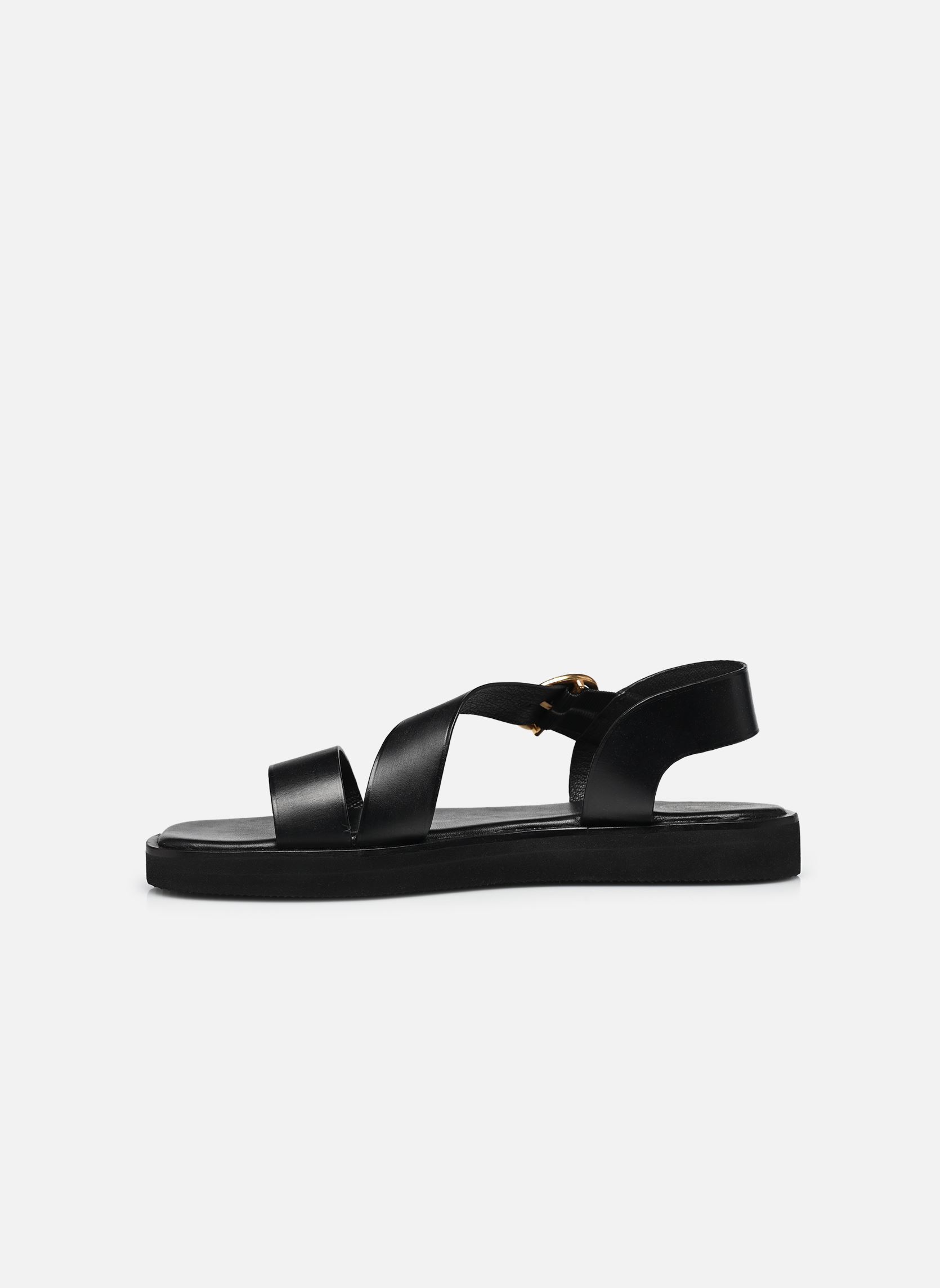 Sandales plates St 17 femme noir L'Atelier Tropézien Sandales plates St 17 femme noir BLACK