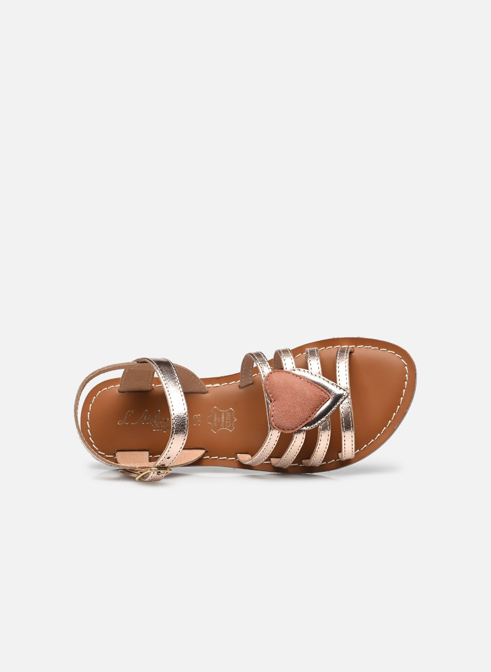 Sandales Il 2254 fille multicolore L'Atelier Tropézien Sandales Il 2254 fille multicolore GOLD/PINK