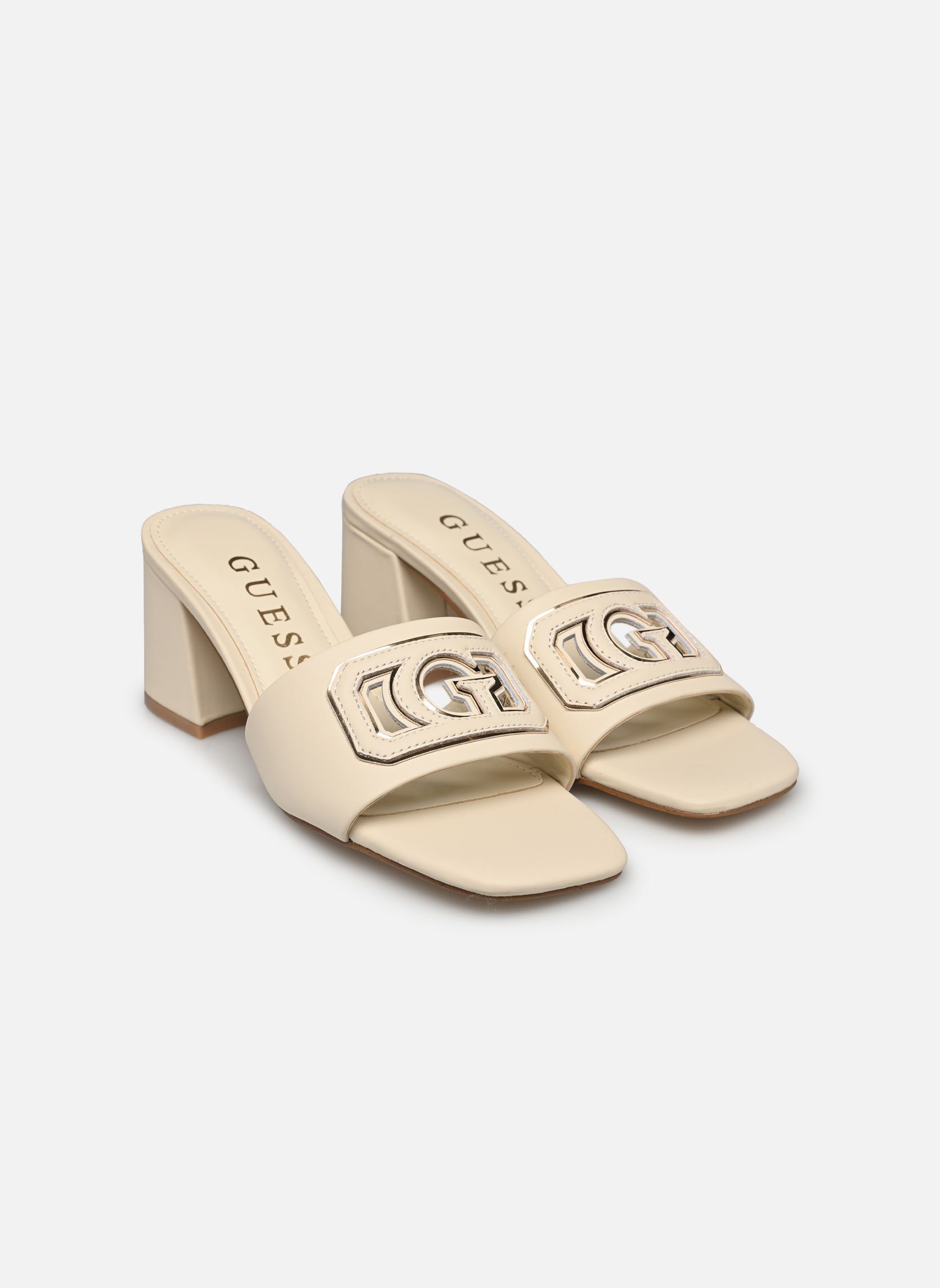 Muilen en klompen GALS dames wit Guess Muilen en klompen GALS dames wit Cream/Gold