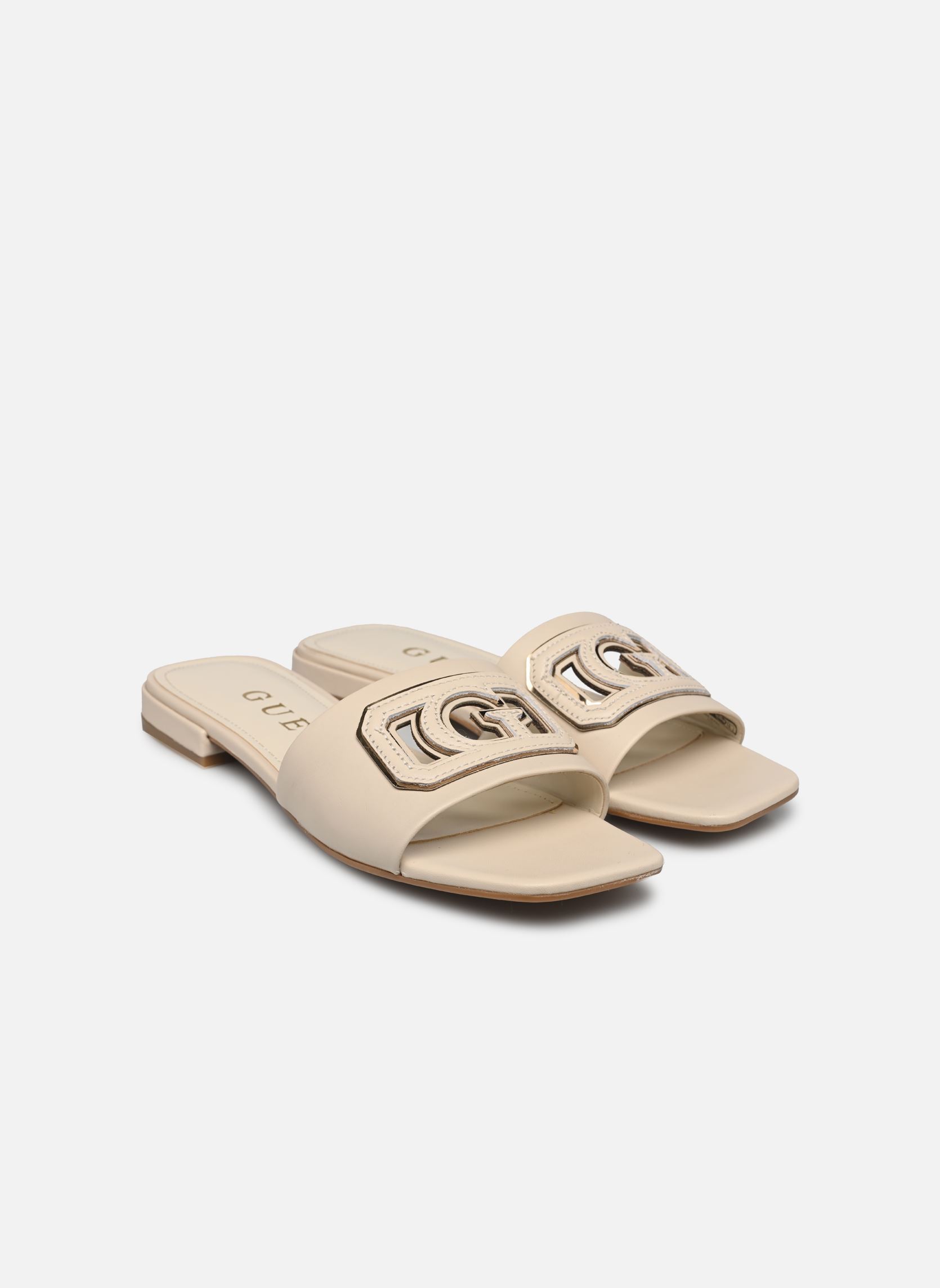 Muilen en klompen TARISHA dames wit Guess Muilen en klompen TARISHA dames wit Cream/Gold