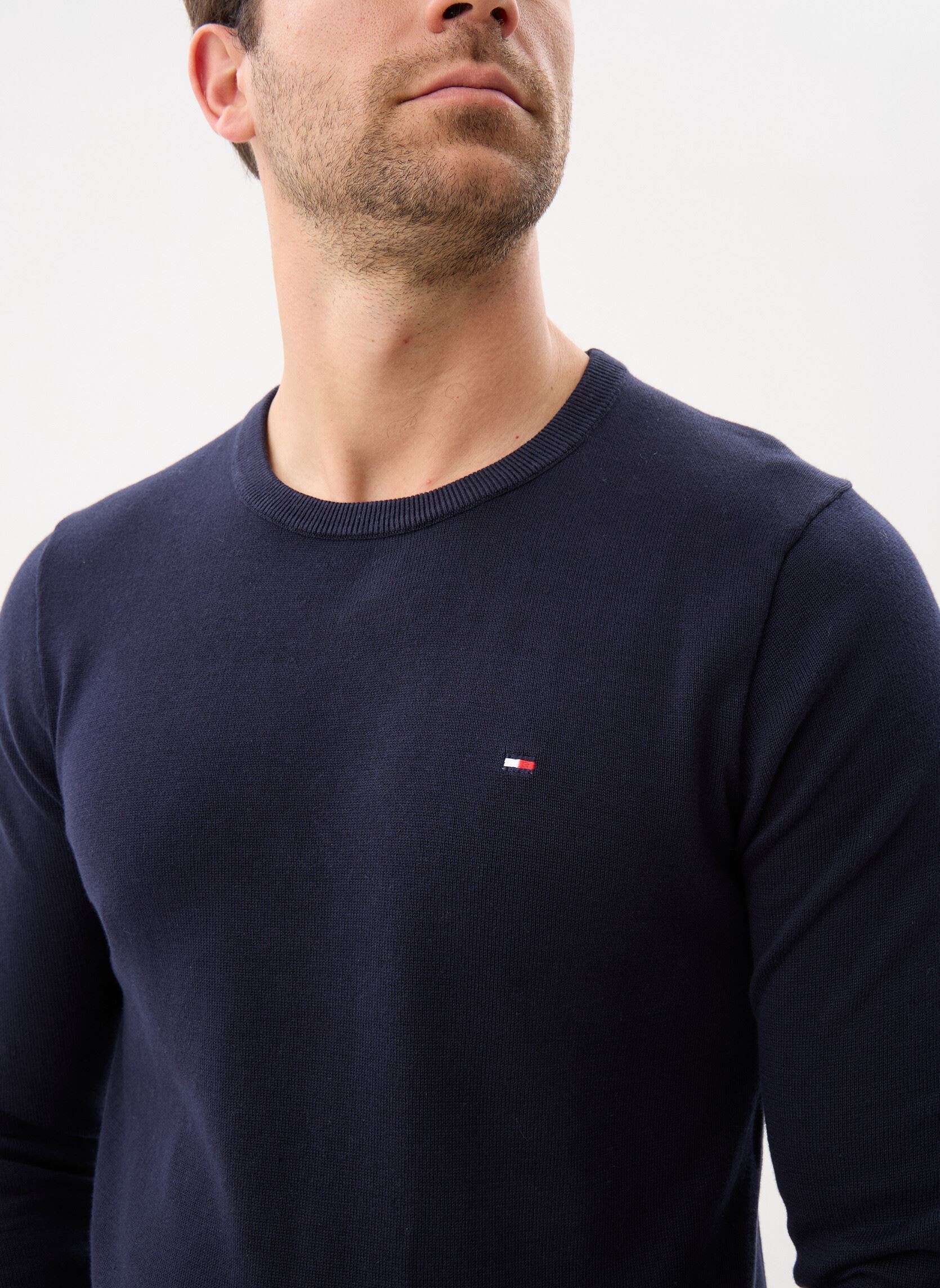 Pulls Core Essential Cotto MW0MW14748 homme bleu Tommy Hilfiger Pulls Core Essential Cotto MW0MW14748 homme bleu DESERT SKY