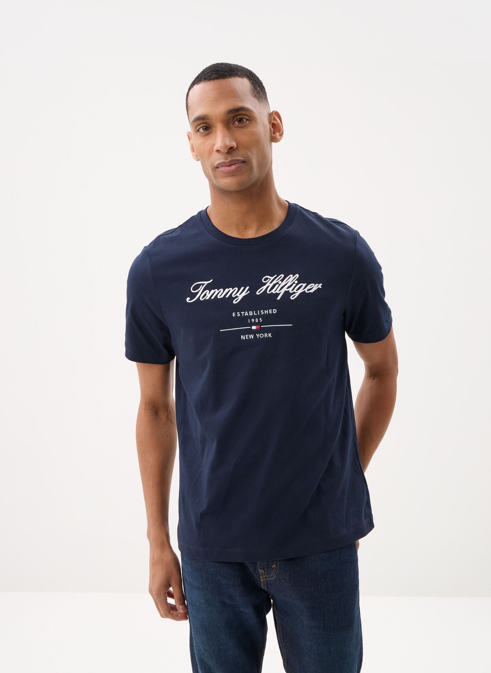 T shirt Tommy Hilfiger SCRIPT LOGO TEE EU - vue 1