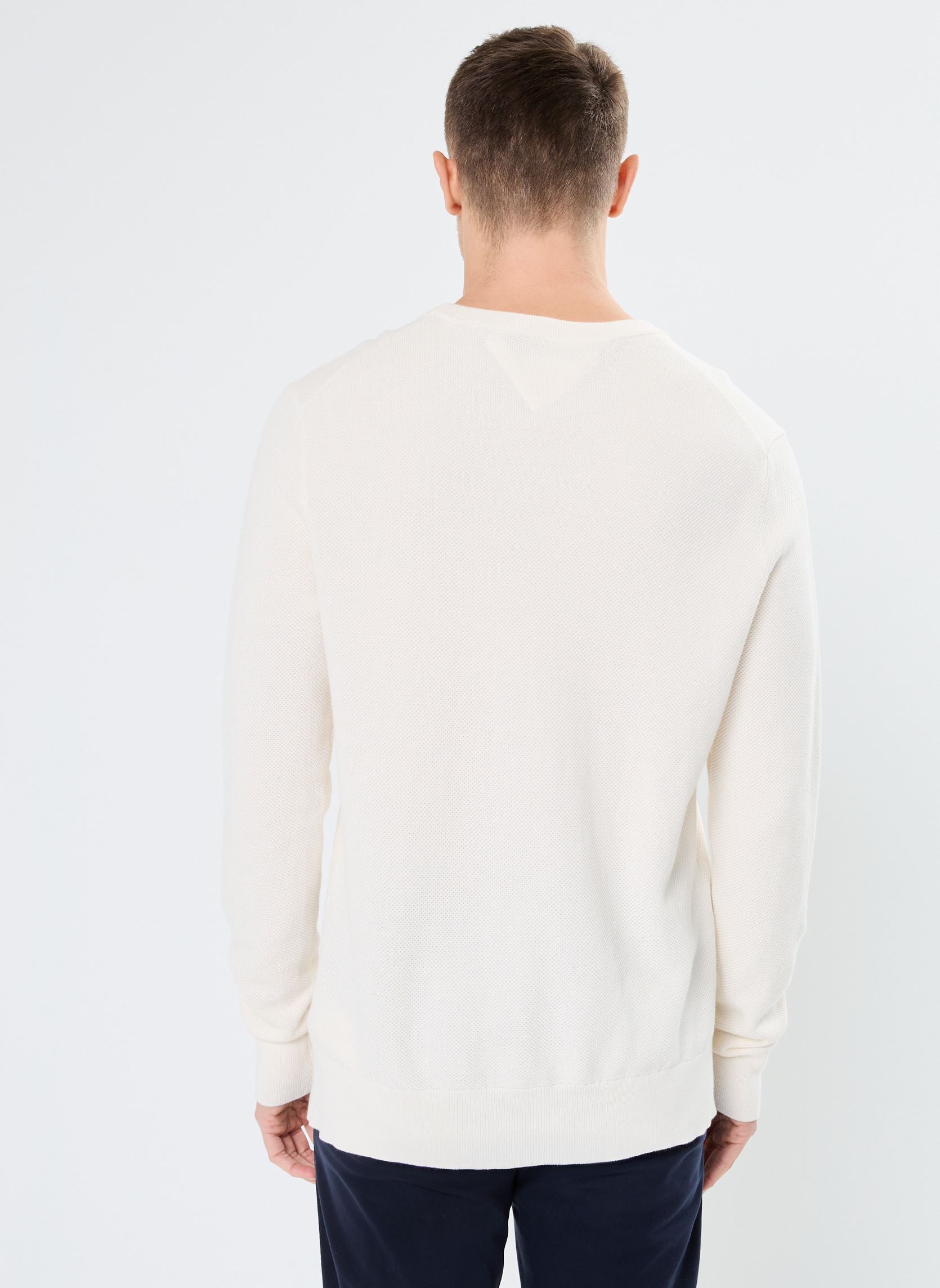Pulls Essential Structure MW0MW36347 homme blanc Tommy Hilfiger Pulls Essential Structure MW0MW36347 homme blanc IVORY PETAL