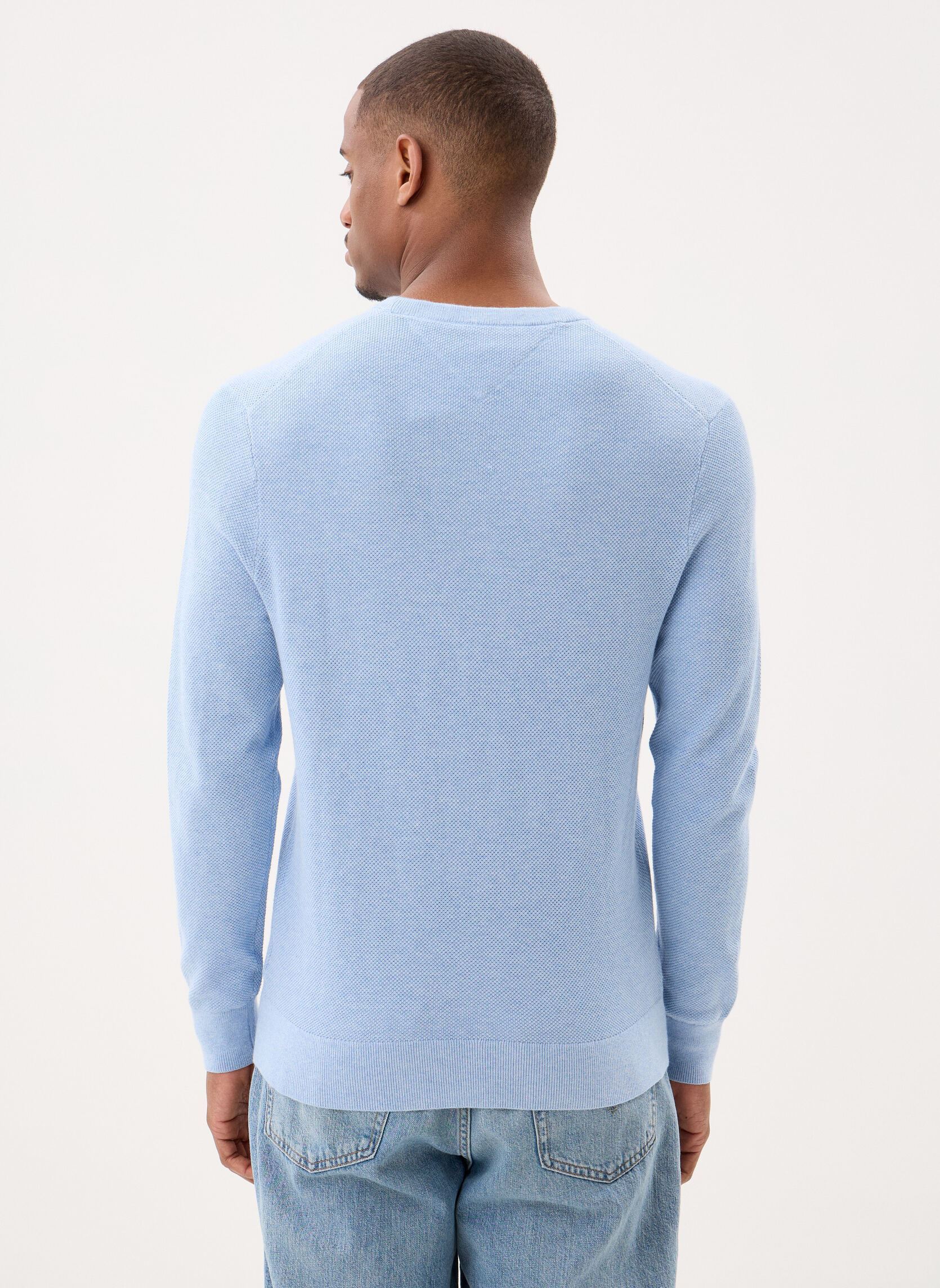 Pulls Essential Structure MW0MW36347 homme bleu Tommy Hilfiger Pulls Essential Structure MW0MW36347 homme bleu VESSEL BLUE HEATHER
