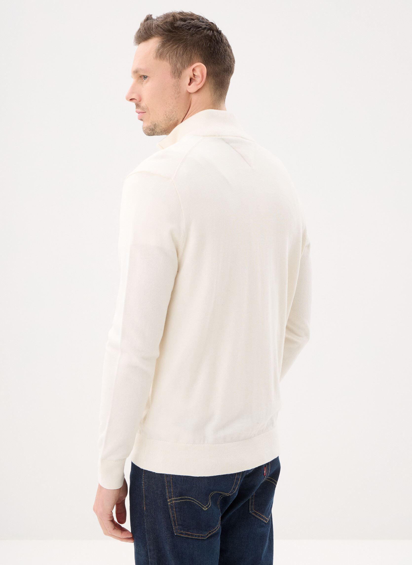 Pulls Essential Cotton Zip MW0MW36517 homme blanc Tommy Hilfiger Pulls Essential Cotton Zip MW0MW36517 homme blanc IVORY PETAL