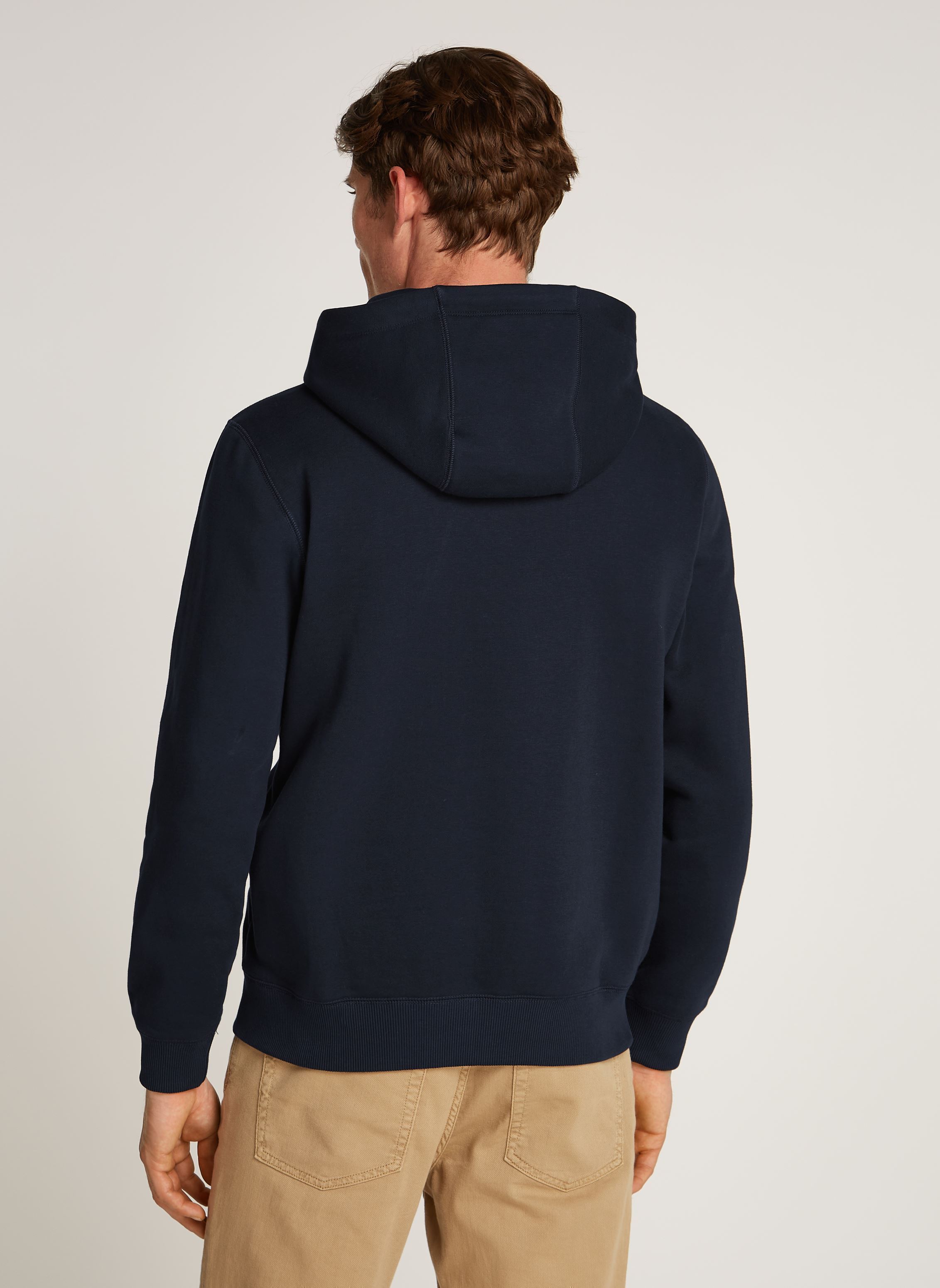 Sweats zippés Small Tommy Logo Zip MW0MW37687 homme bleu Tommy Hilfiger Sweats zippés Small Tommy Logo Zip MW0MW37687 homme bleu DESERT SKY