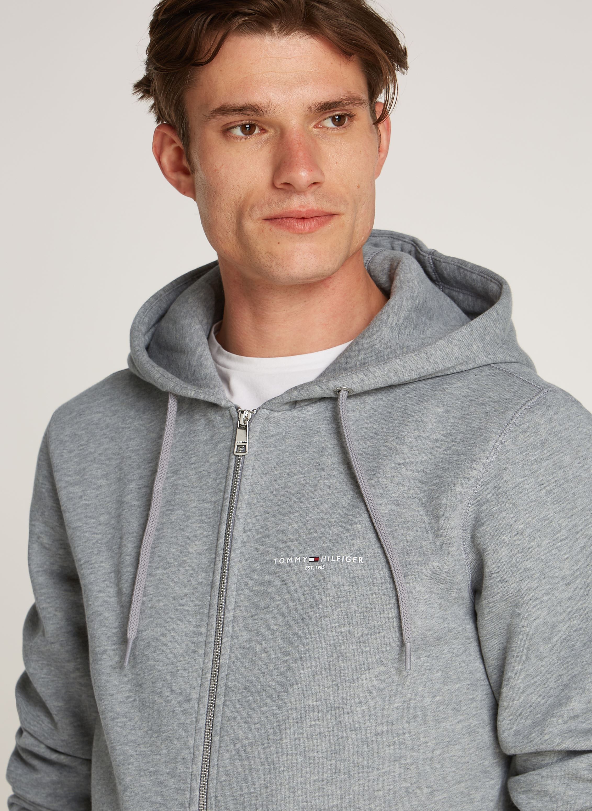 Felpe con zip Small Tommy Logo Zip MW0MW37687 uomo grigio Tommy Hilfiger Felpe con zip Small Tommy Logo Zip MW0MW37687 uomo grigio MEDIUM GREY HEATHER
