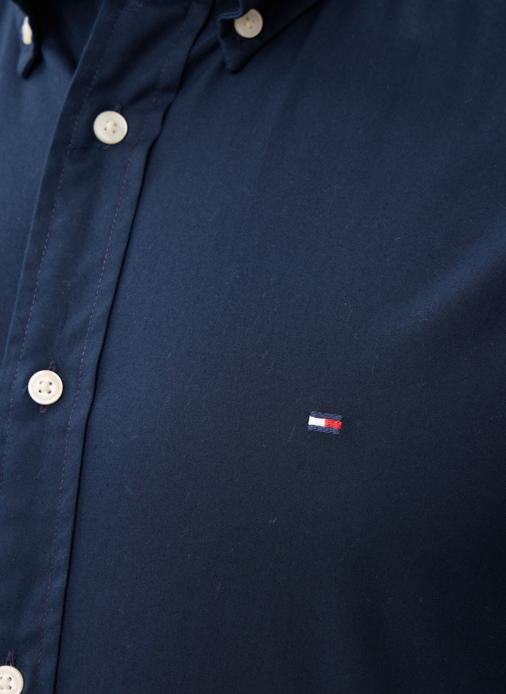 Tee-shirts manches longues Core Flex Poplin Sol MW0MW39988 homme bleu Tommy Hilfiger Tee-shirts manches longues Core Flex Poplin Sol MW0MW39988 homme bleu DESERT SKY