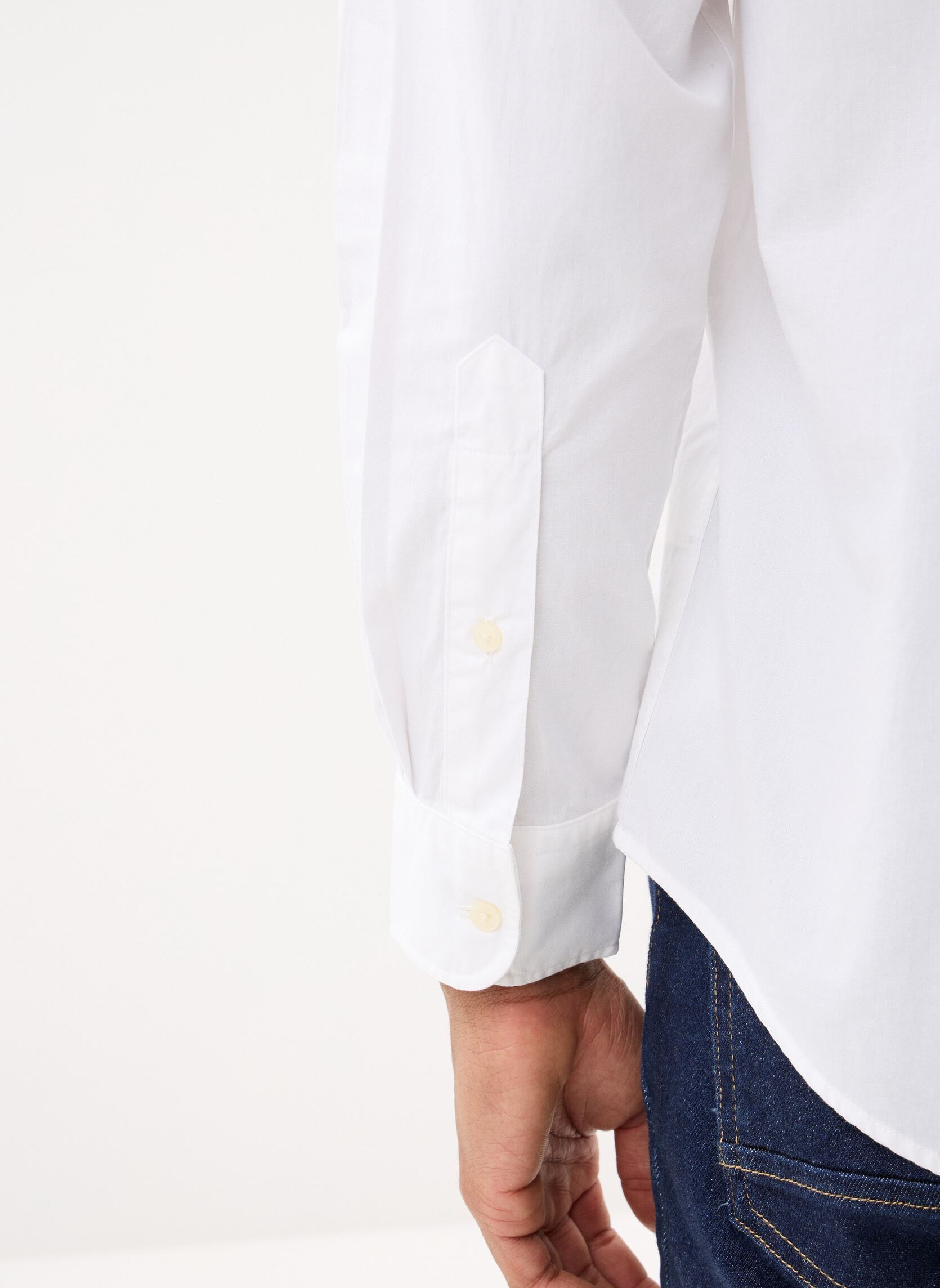 Tee-shirts manches longues Core Flex Poplin Sol MW0MW39988 homme blanc Tommy Hilfiger Tee-shirts manches longues Core Flex Poplin Sol MW0MW39988 homme blanc WHITE