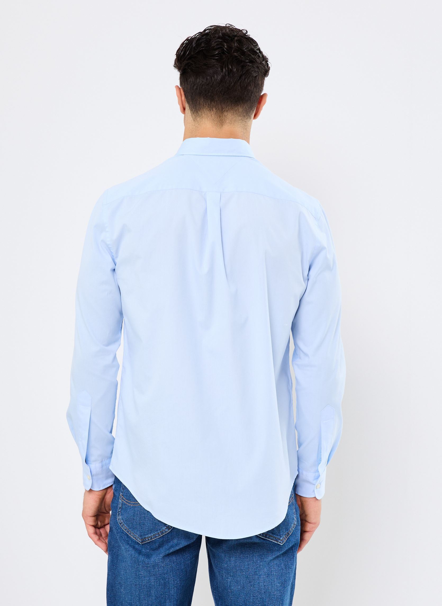T-shirt a maniche lunghe Core Flex Poplin Sol MW0MW39988 uomo blu Tommy Hilfiger T-shirt a maniche lunghe Core Flex Poplin Sol MW0MW39988 uomo blu SWEET BLUE