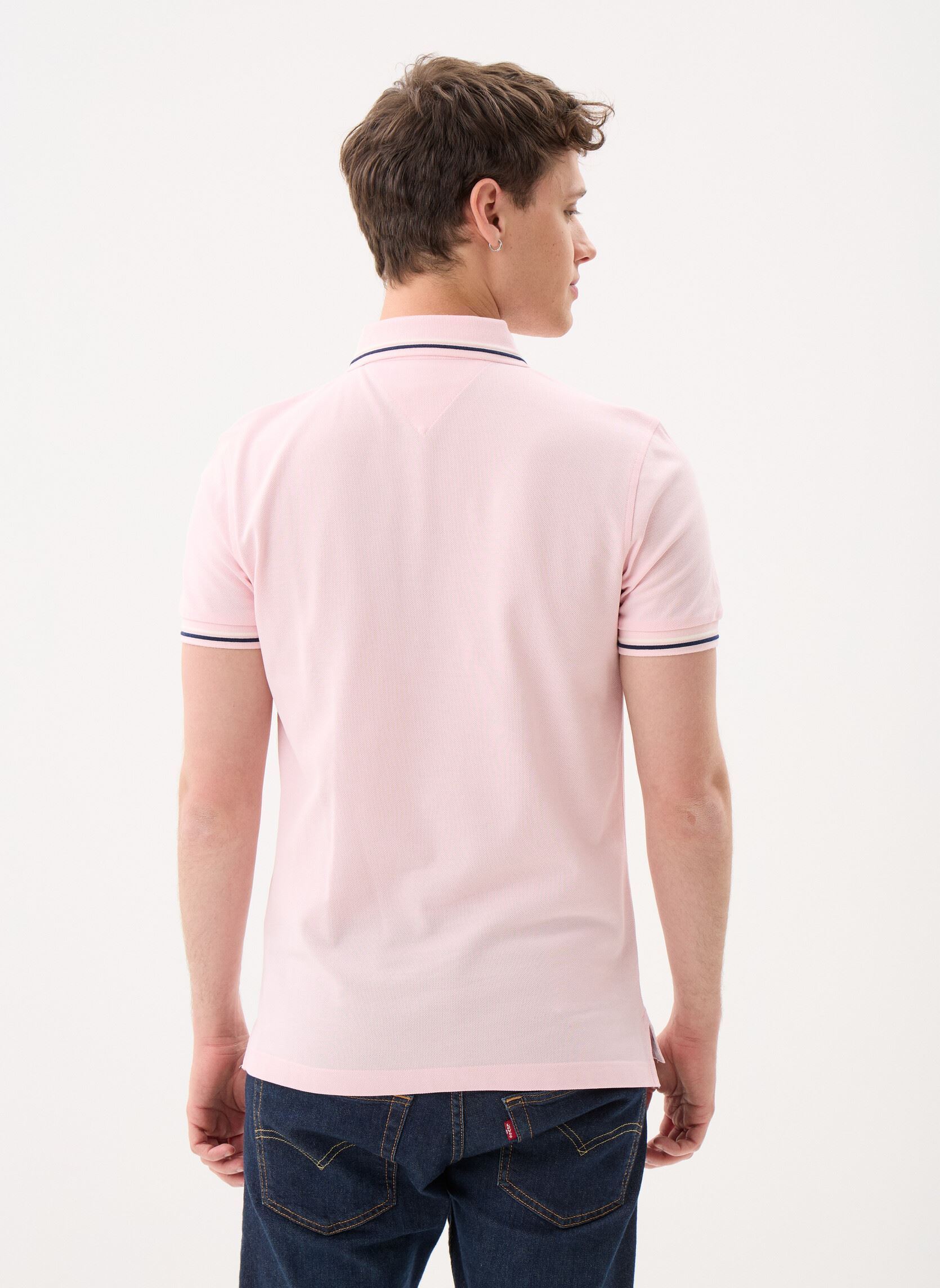 Kurzarm-Poloshirts Tipped Slim Fit Seas MW0MW39993 herren rosa Tommy Hilfiger Kurzarm-Poloshirts Tipped Slim Fit Seas MW0MW39993 herren rosa PINK LILY