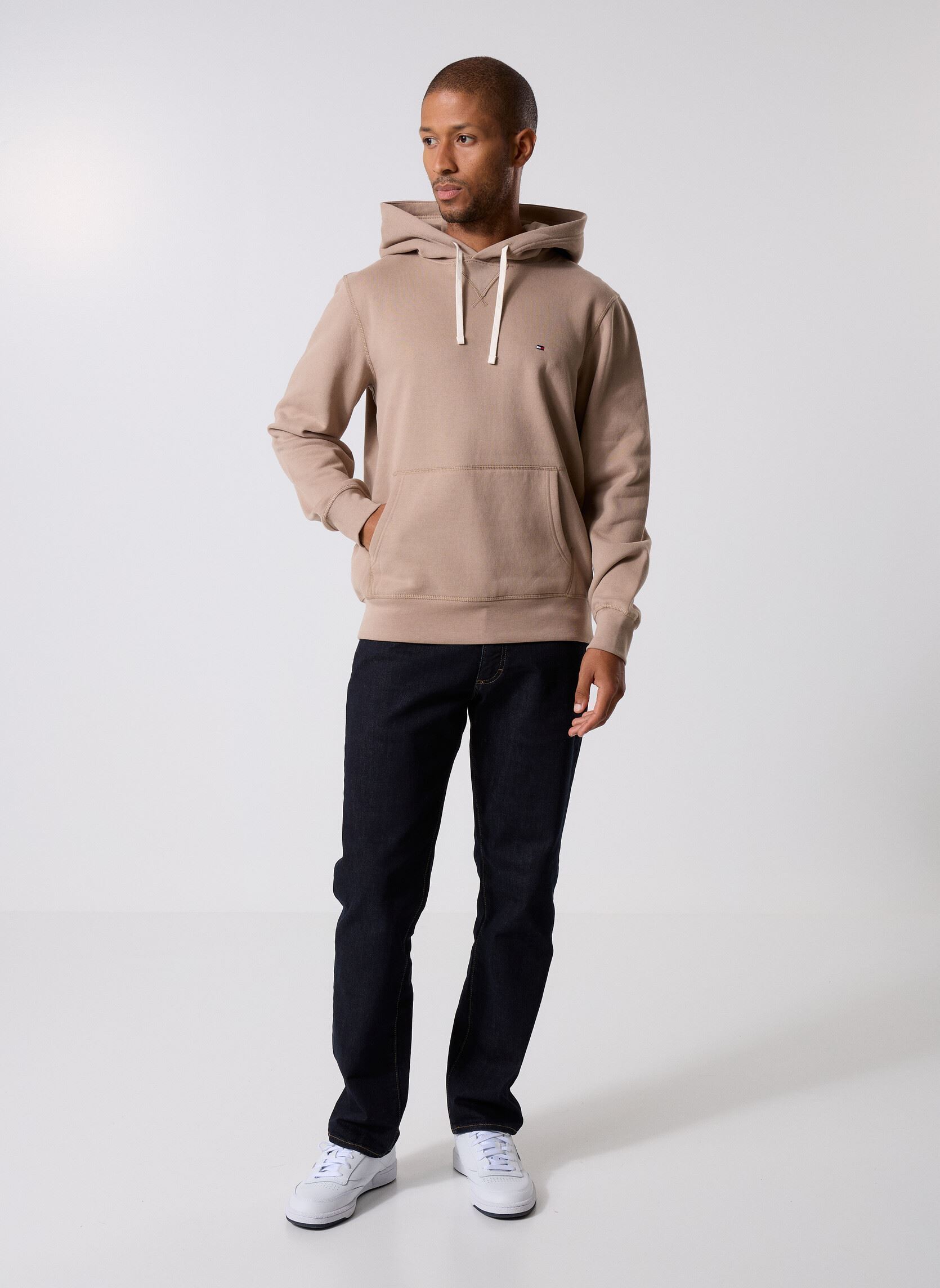 Kapuzenpullover Ess Seasonal Fleece MW0MW39997 herren beige Tommy Hilfiger Kapuzenpullover Ess Seasonal Fleece MW0MW39997 herren beige BEIGE