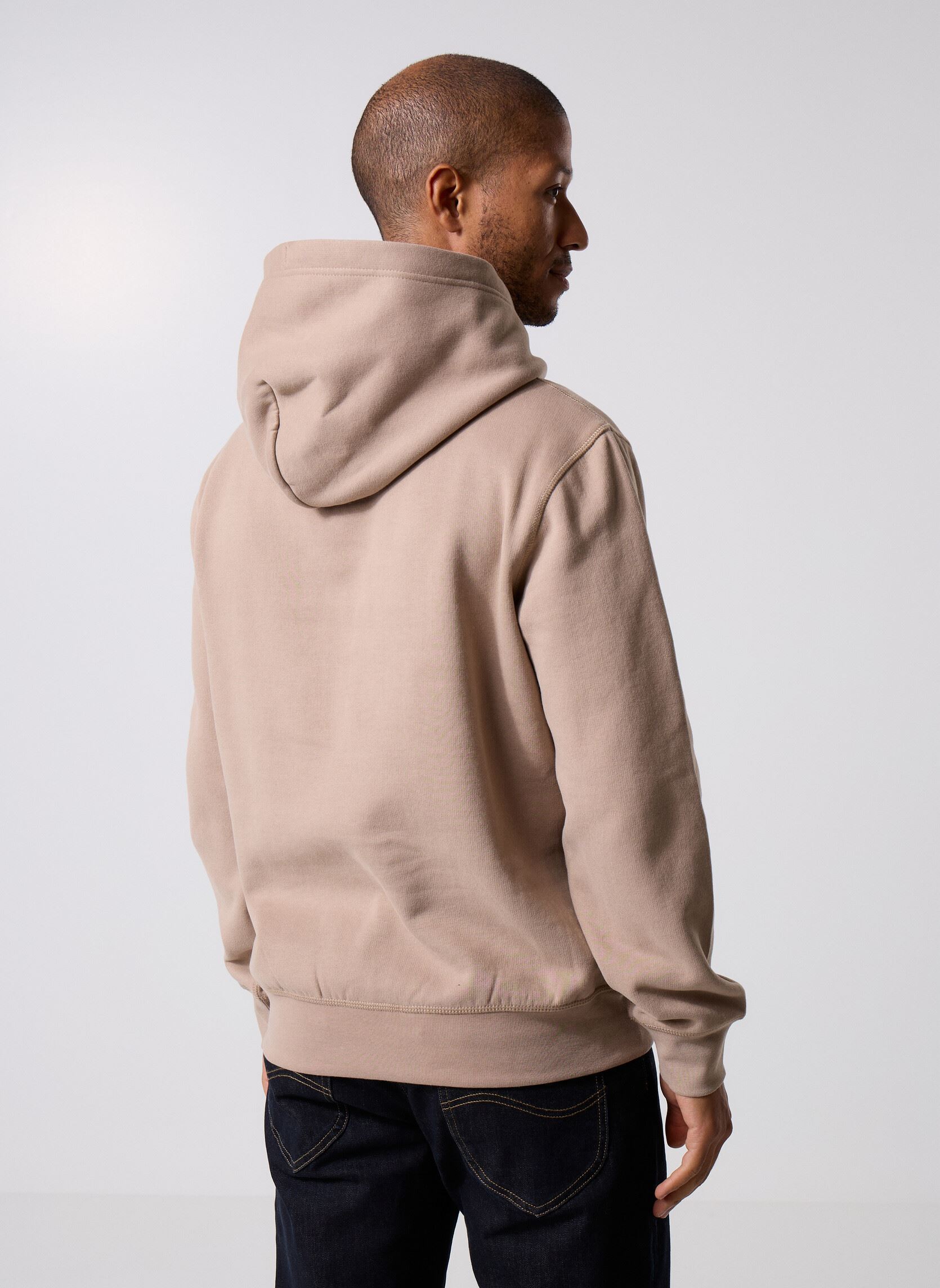 Kapuzenpullover Ess Seasonal Fleece MW0MW39997 herren beige Tommy Hilfiger Kapuzenpullover Ess Seasonal Fleece MW0MW39997 herren beige BEIGE