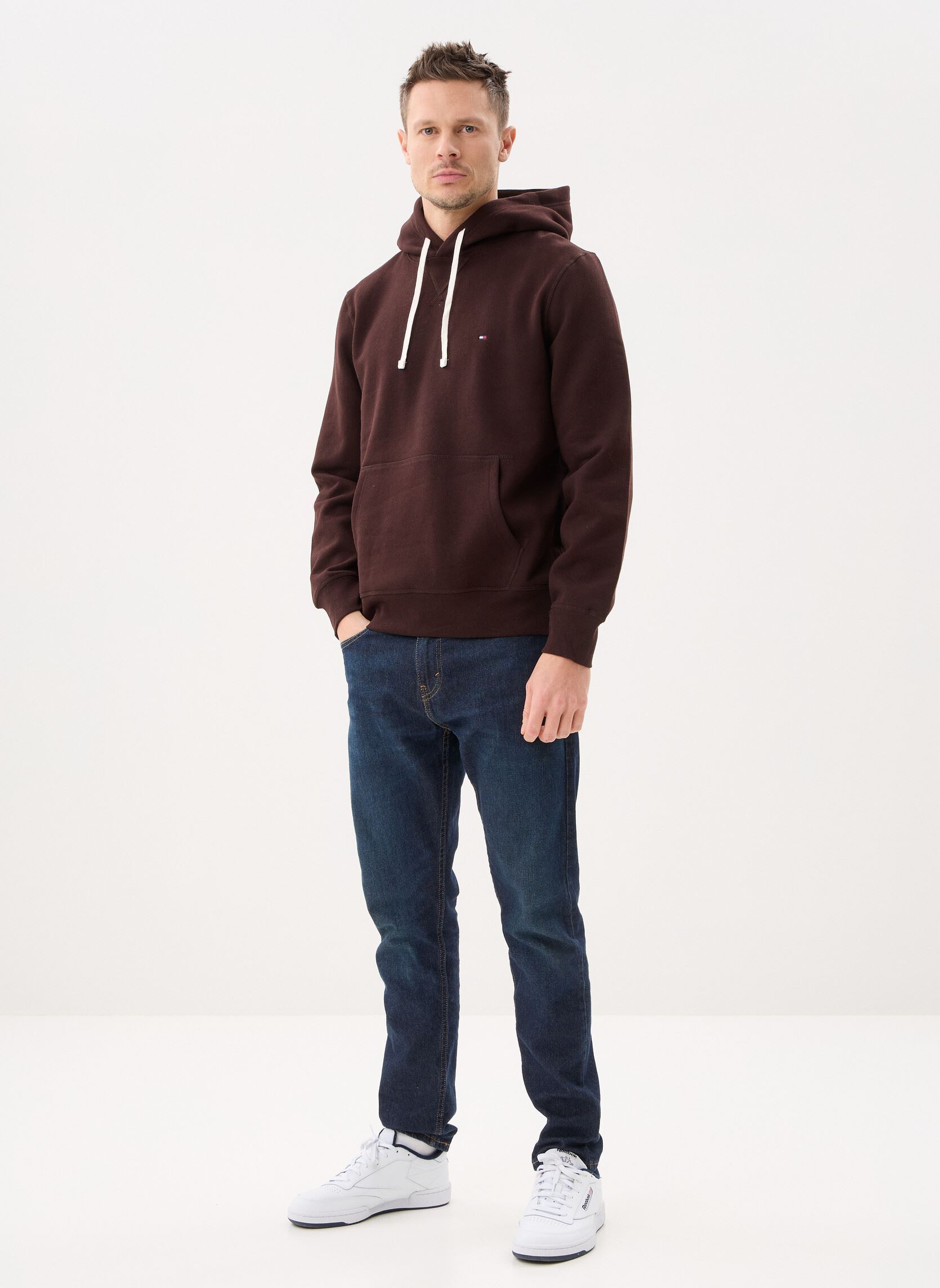 Sweats à capuche Ess Seasonal Fleece MW0MW39997 homme marron Tommy Hilfiger Sweats à capuche Ess Seasonal Fleece MW0MW39997 homme marron CHOCOLATE