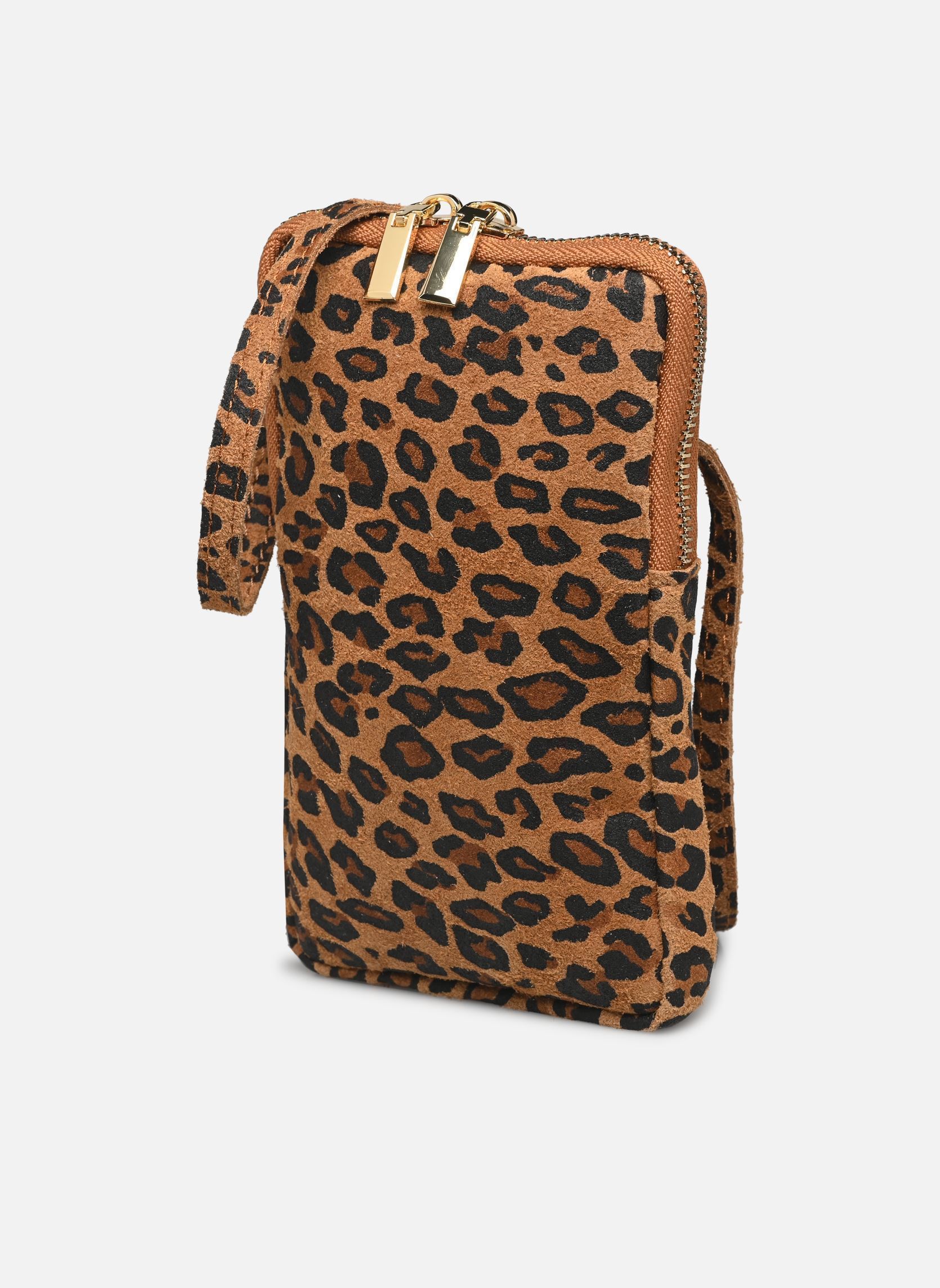 Schoudertassen Pochette téléphone WAMOB LEATHER dames meerkleurig MADE BY Schoudertassen Pochette téléphone WAMOB LEATHER dames meerkleurig MARRON