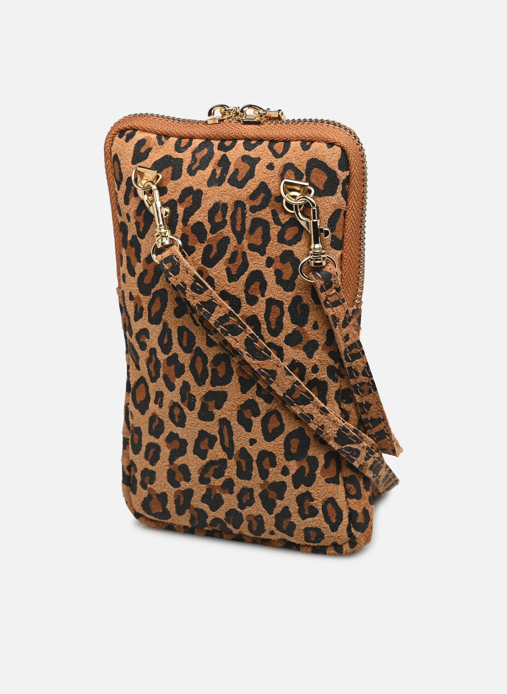 Schoudertassen Pochette téléphone WAMOB LEATHER dames meerkleurig MADE BY Schoudertassen Pochette téléphone WAMOB LEATHER dames meerkleurig MARRON