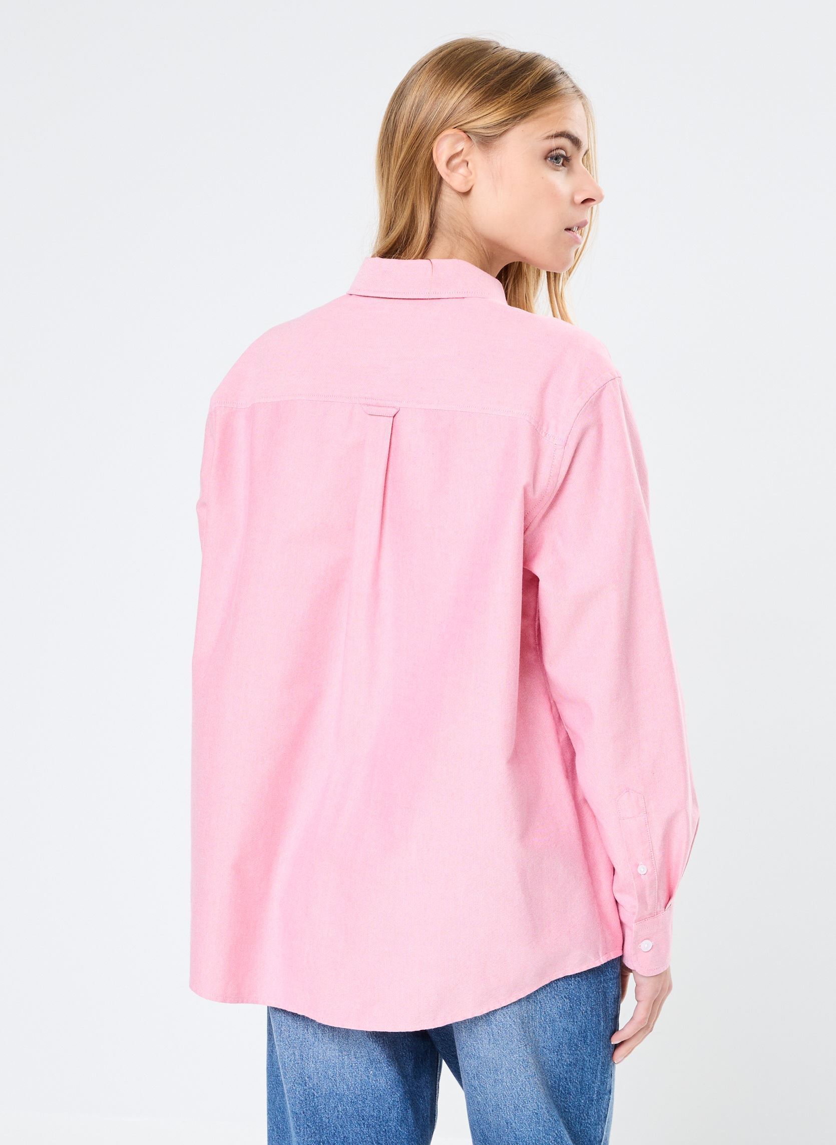 Blouses manches longues Tjw Rlx Script Oxfor DW0DW19358 femme rose Tommy Jeans Blouses manches longues Tjw Rlx Script Oxfor DW0DW19358 femme rose RED HOT