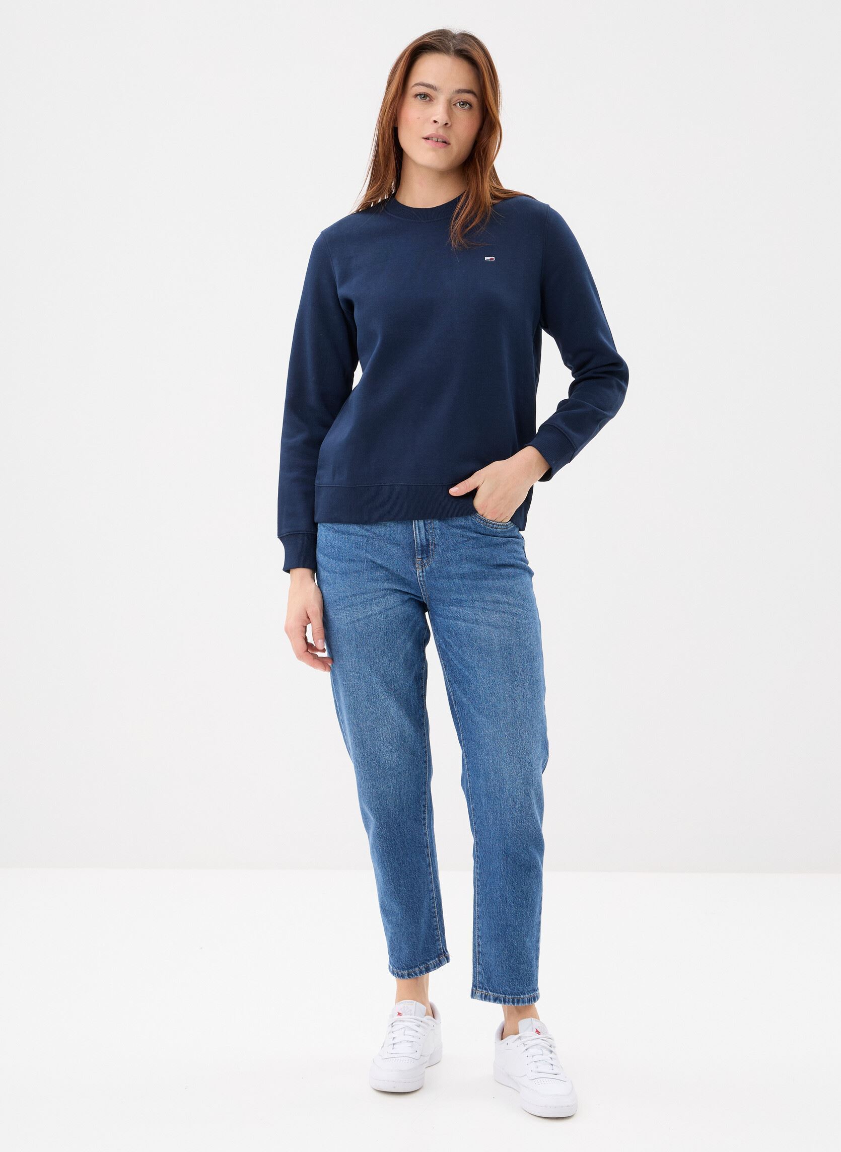 Felpe Tjw Reg S Flag Crew DW0DW19959 donna blu Tommy Jeans Felpe Tjw Reg S Flag Crew DW0DW19959 donna blu DARK NIGHT NAVY
