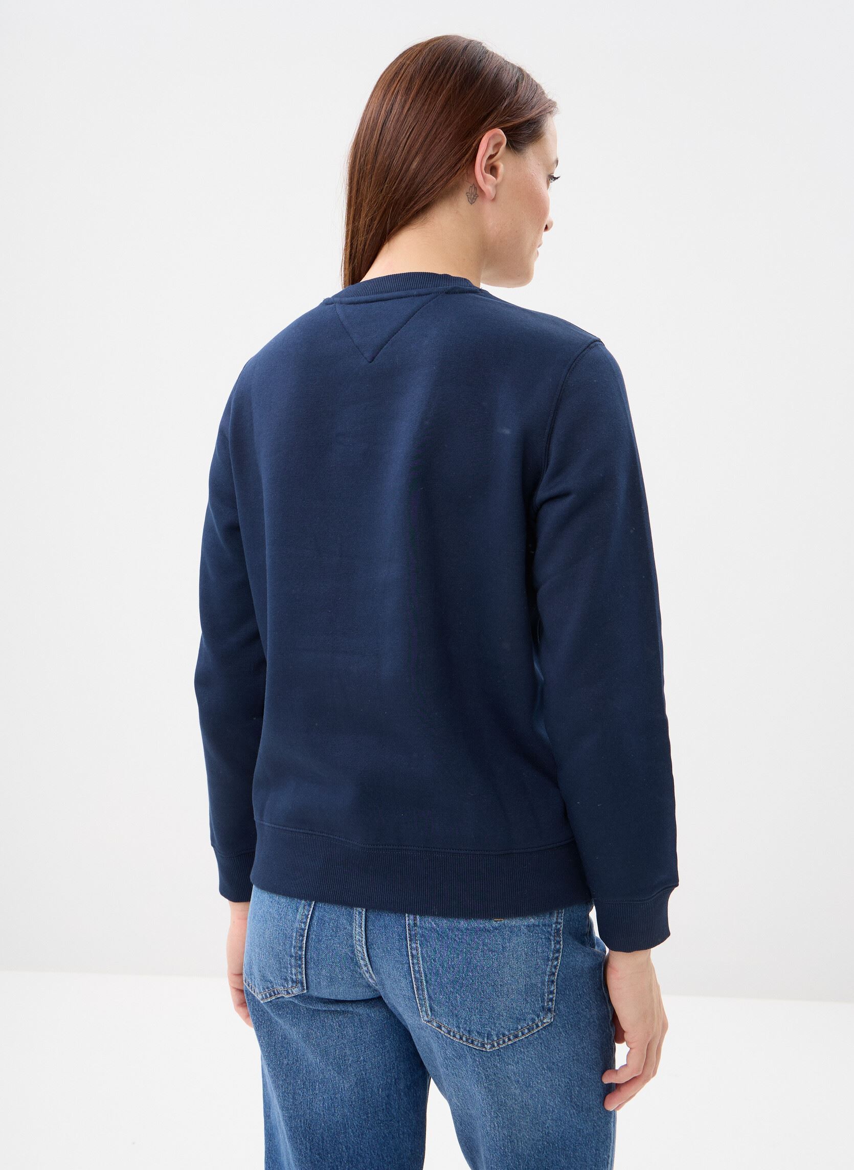 Felpe Tjw Reg S Flag Crew DW0DW19959 donna blu Tommy Jeans Felpe Tjw Reg S Flag Crew DW0DW19959 donna blu DARK NIGHT NAVY