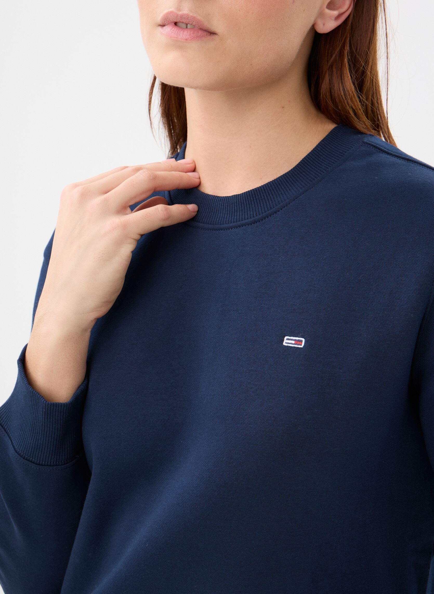 Felpe Tjw Reg S Flag Crew DW0DW19959 donna blu Tommy Jeans Felpe Tjw Reg S Flag Crew DW0DW19959 donna blu DARK NIGHT NAVY