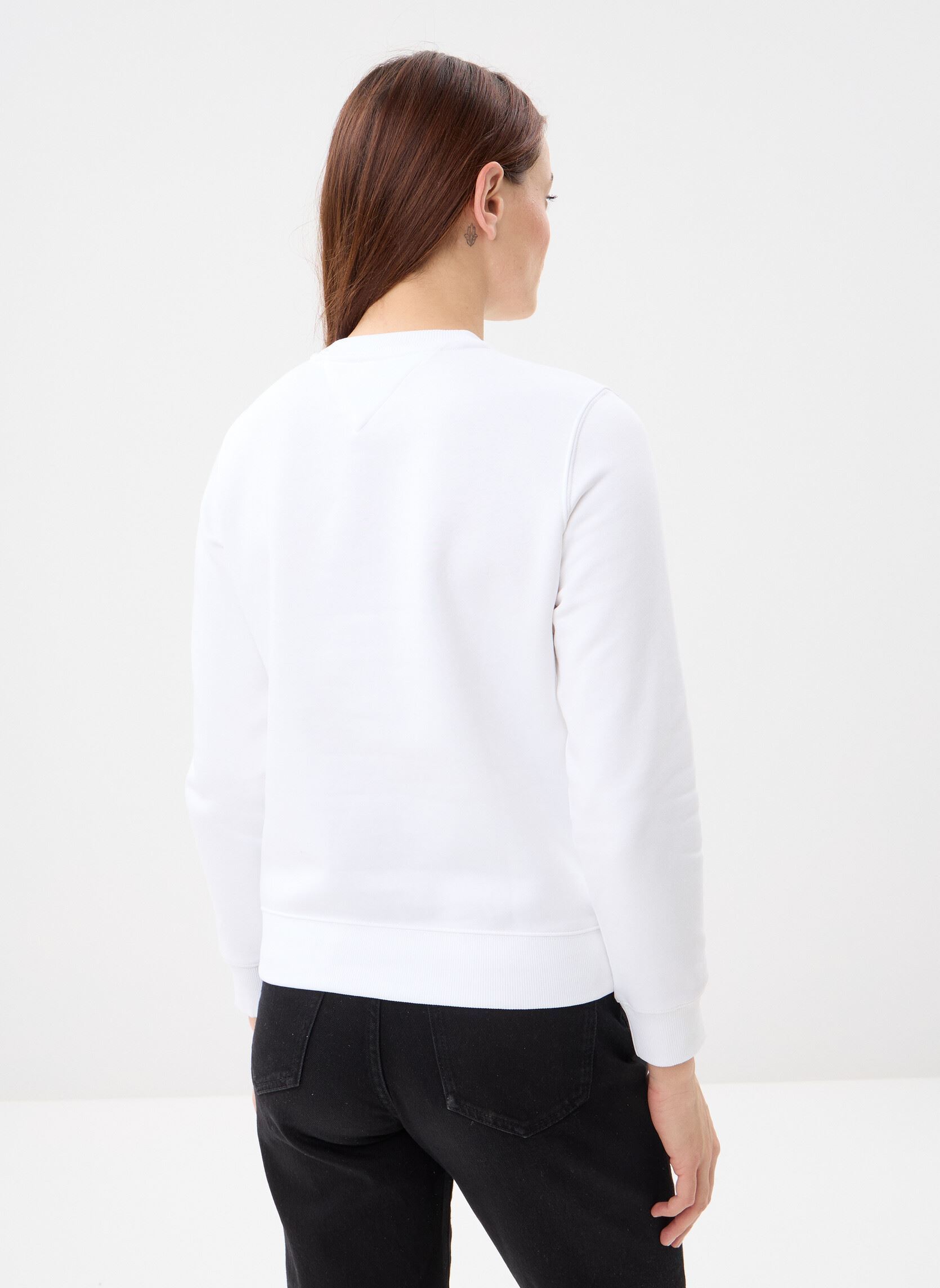 Sweatshirts Tjw Reg S Flag Crew DW0DW19959 femme blanc Tommy Jeans Sweatshirts Tjw Reg S Flag Crew DW0DW19959 femme blanc WHITE